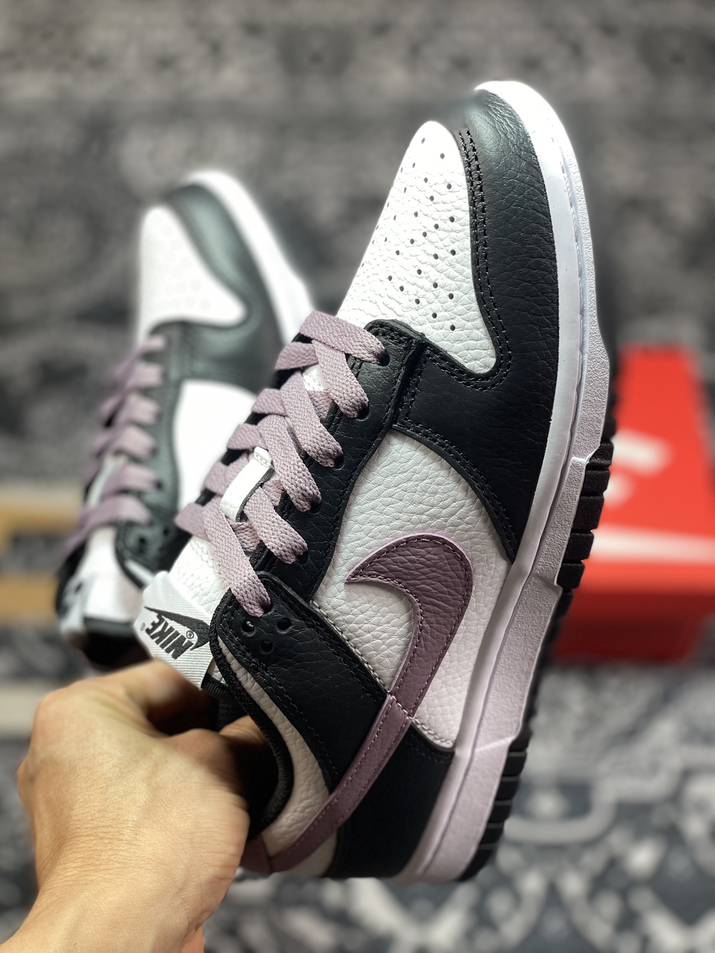 260 Nike  Dunk Low ”By You定制“ 白黑紫 低帮休闲运动板鞋 DO7413-991