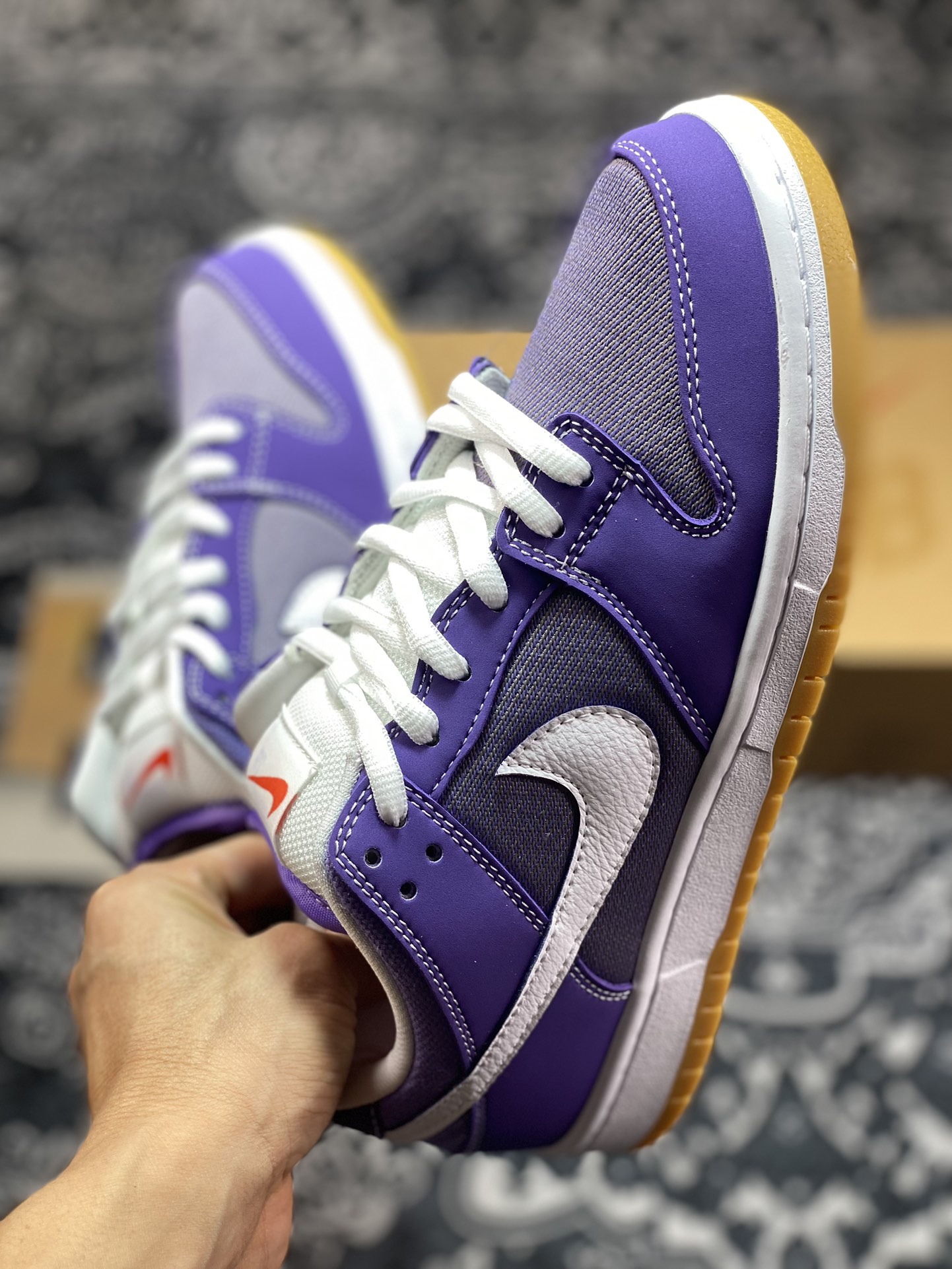 220  Nike  Dunk SB Low "Uleached" 白紫低帮休闲运动板鞋 DA9658-500