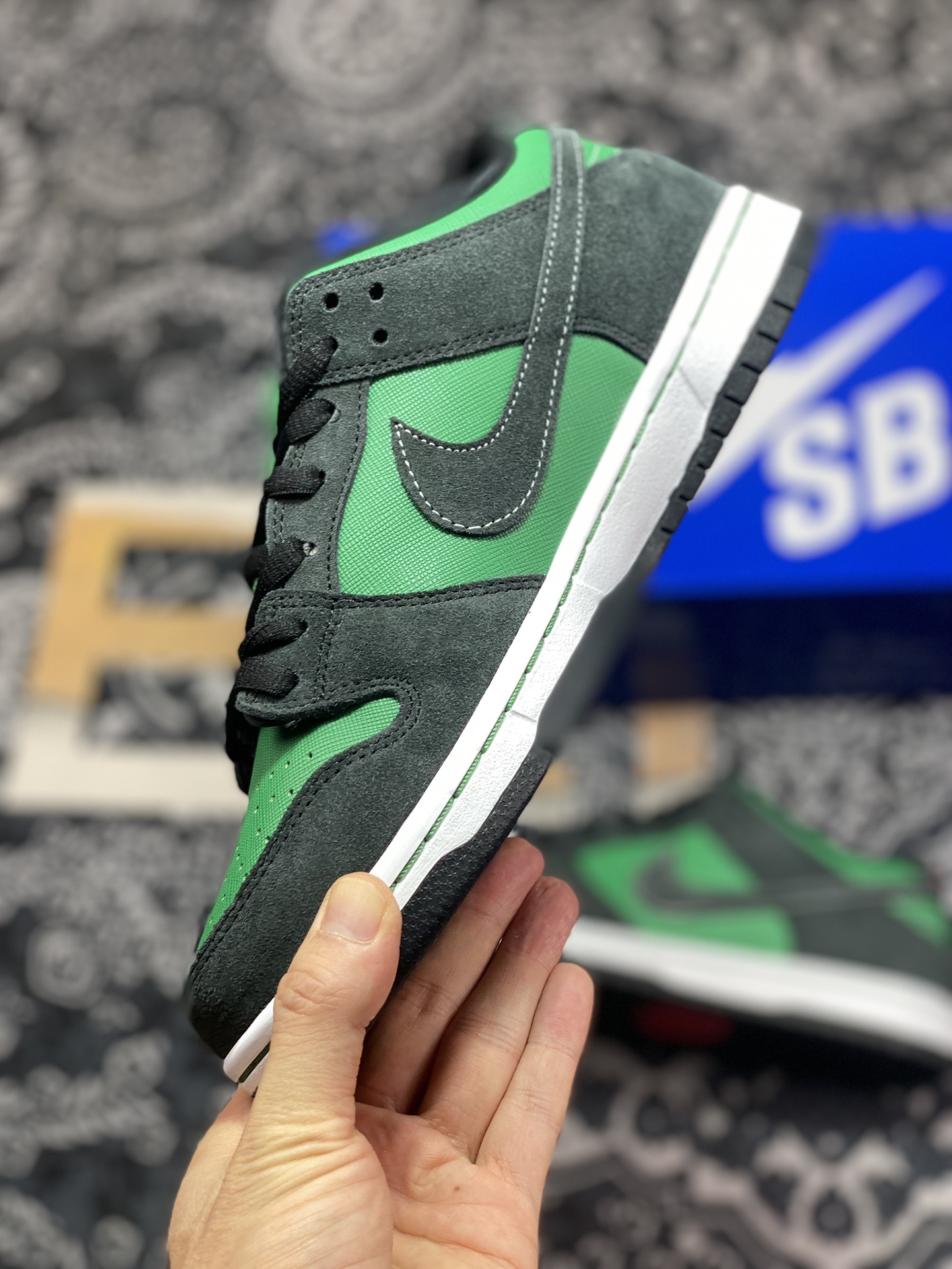 220 Nike  Dunk SB Low Pine Green Black 黑绿 低帮休闲运动板鞋 313170-306