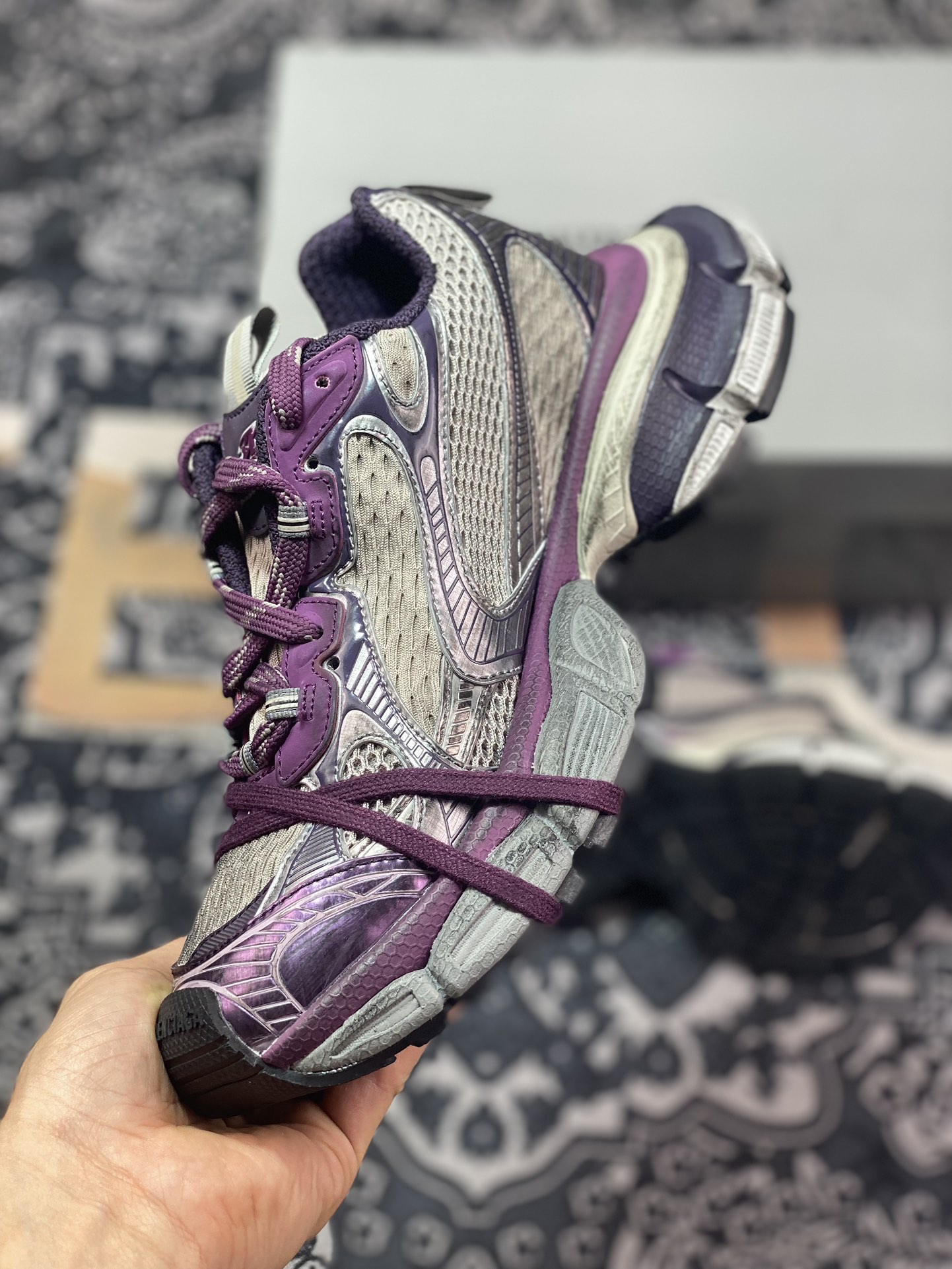 500 纯原 意产Plus版 法国高端奢侈品牌-巴黎世家BALENCIAGA 3XL Sneakers 3+系列低帮复古阔型底姥爹风潮流百搭休闲慢跑鞋