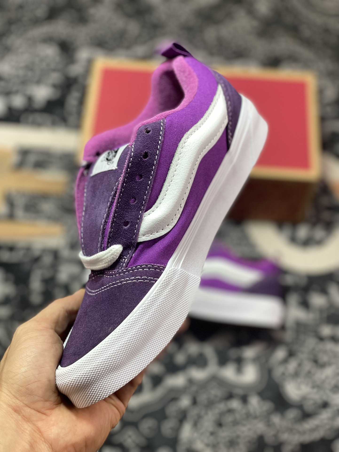 150  Vans Classics Knu Skool 范斯官方 帝王紫面包鞋