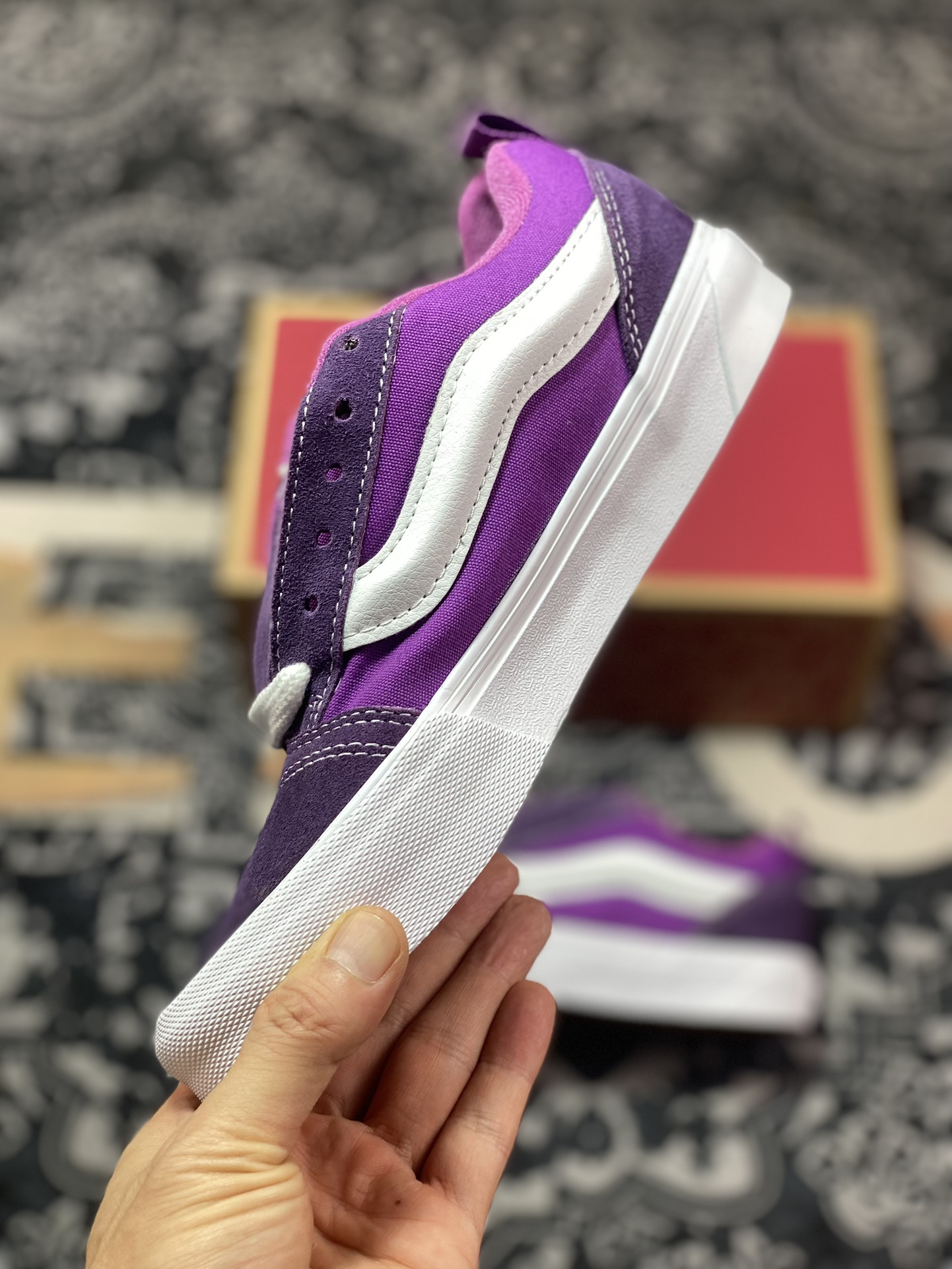 150  Vans Classics Knu Skool 范斯官方 帝王紫面包鞋