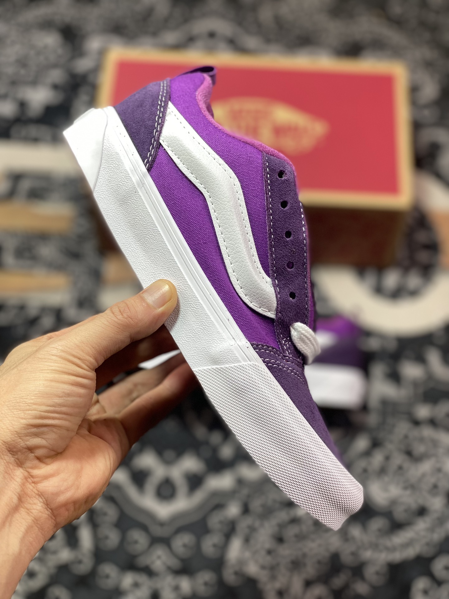 150  Vans Classics Knu Skool 范斯官方 帝王紫面包鞋