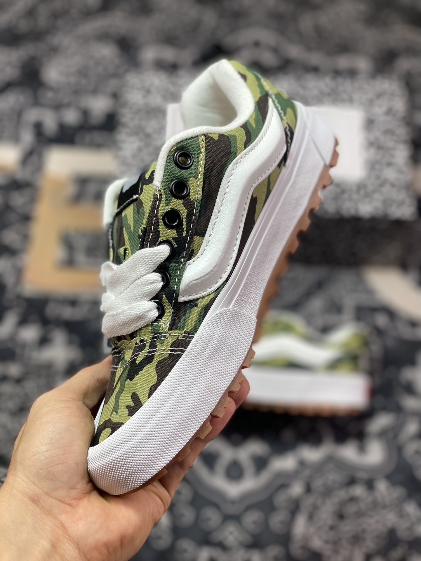 170  独家齿轮大底 VANS x Imran Potato H2023联名款 土豆vans knu skool 立体大Logo迷彩面包鞋