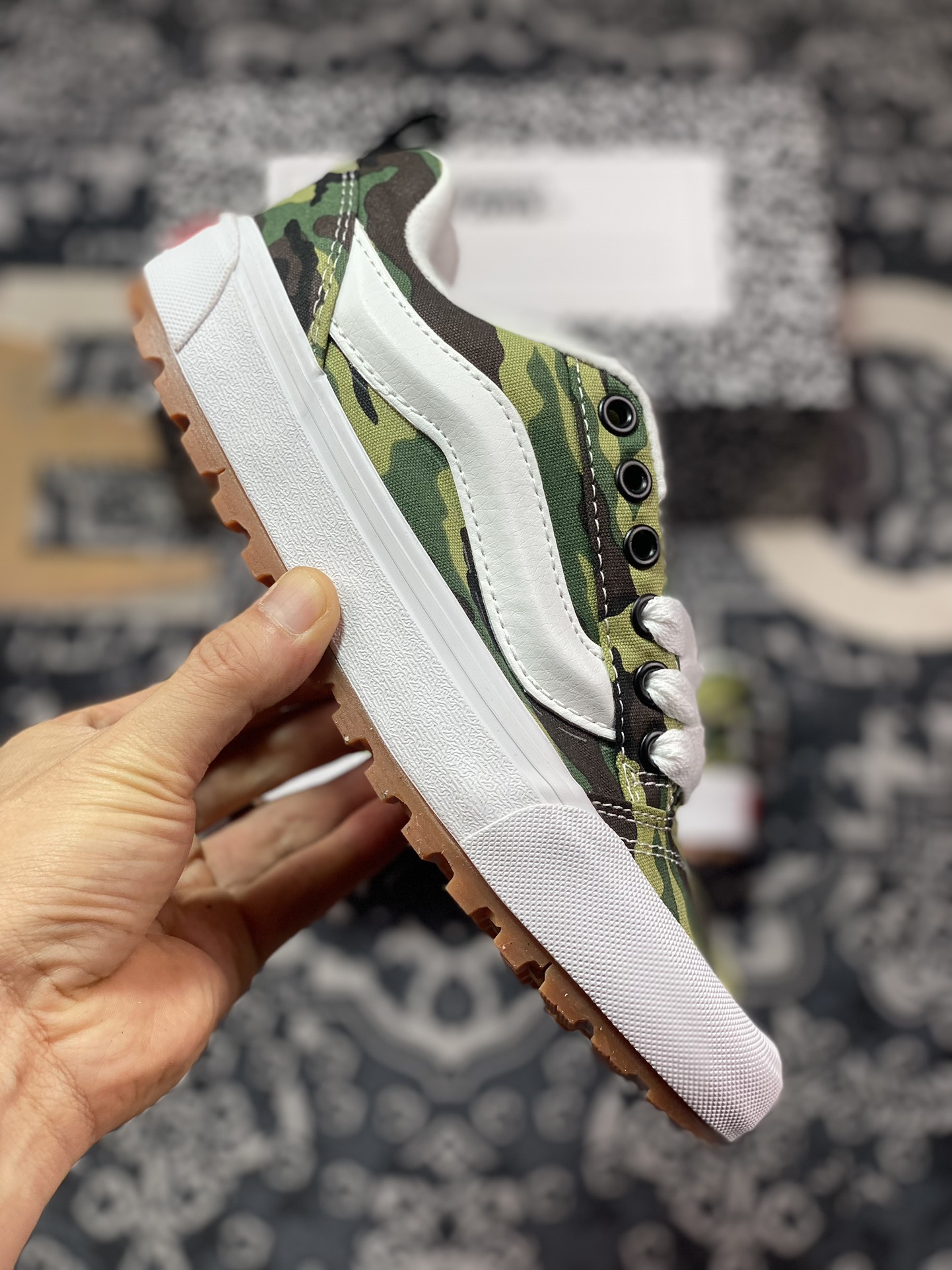 170  独家齿轮大底 VANS x Imran Potato H2023联名款 土豆vans knu skool 立体大Logo迷彩面包鞋