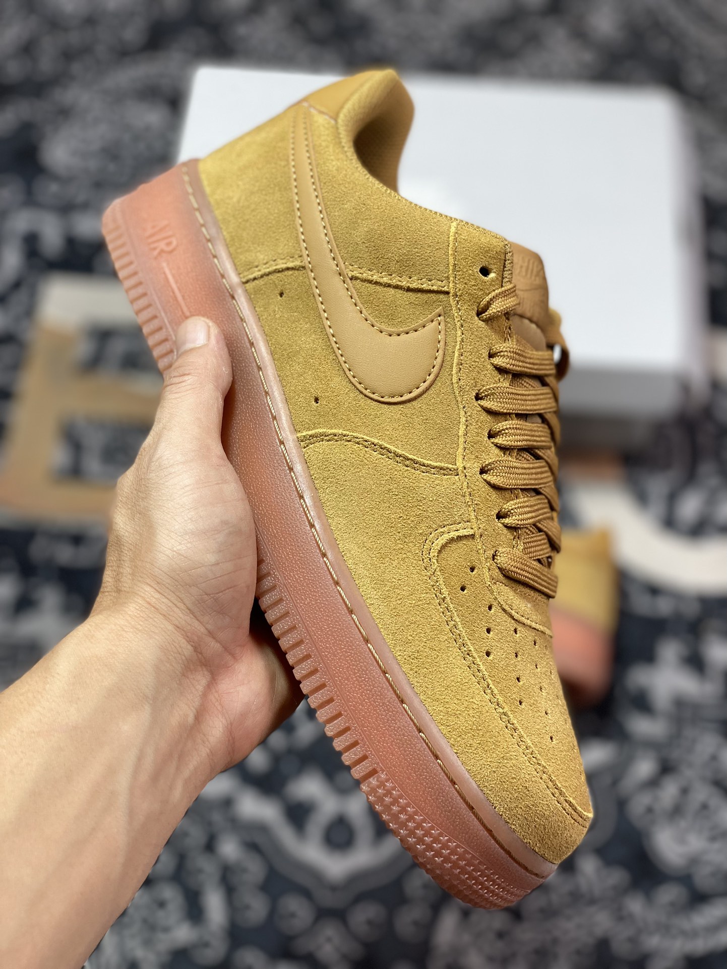 200 Nike Air Force 1’07 Low GS”Wheat Gum”空军一号板鞋“翻毛麦黄焦糖底”BQ5485-700