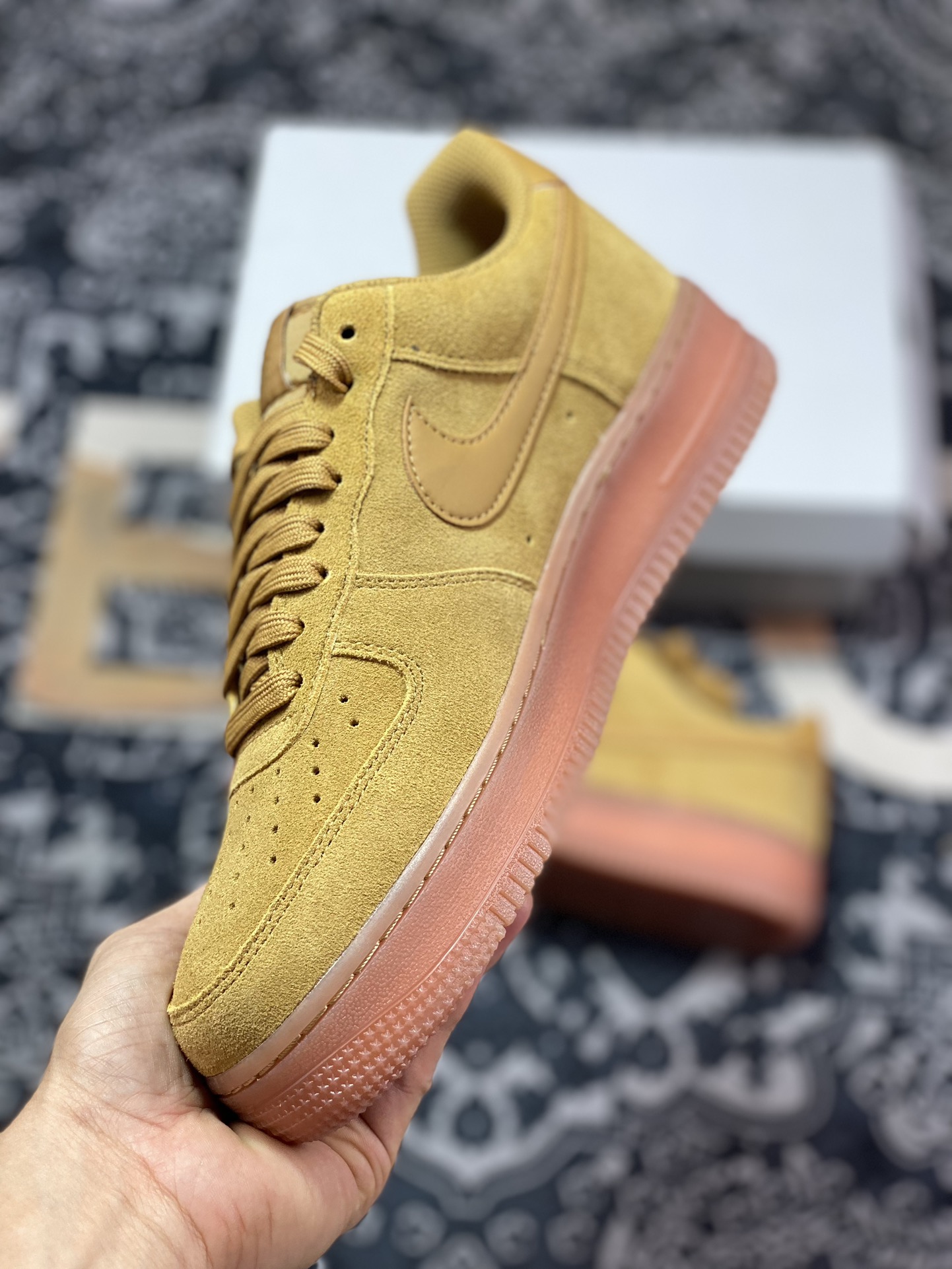 200 Nike Air Force 1’07 Low GS"Wheat Gum"空军一号板鞋“翻毛麦黄焦糖底”BQ5485-700