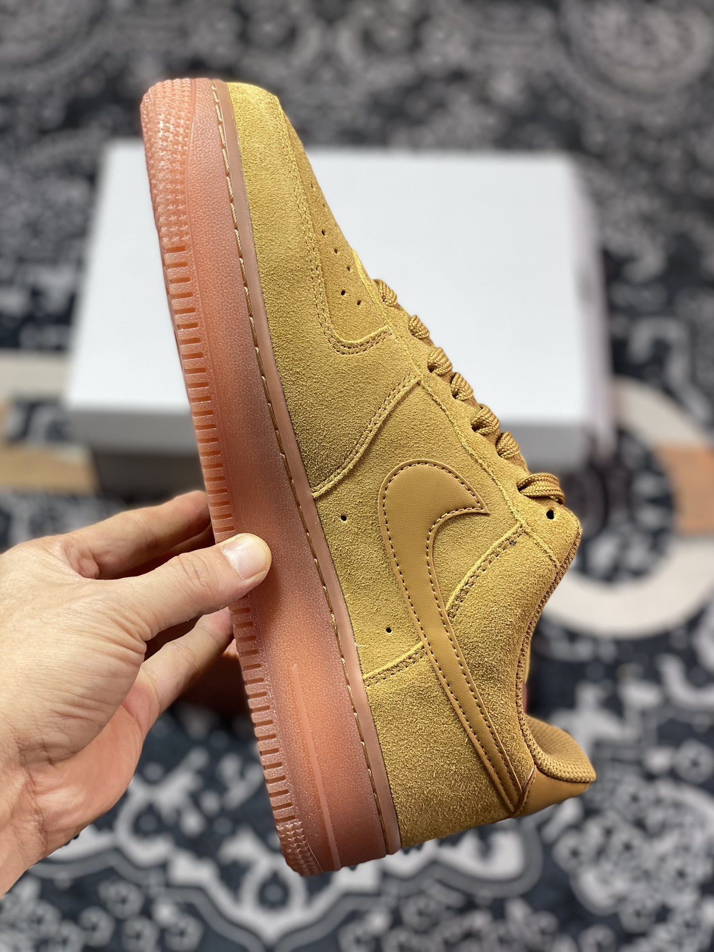 200 Nike Air Force 1’07 Low GS"Wheat Gum"空军一号板鞋“翻毛麦黄焦糖底”BQ5485-700