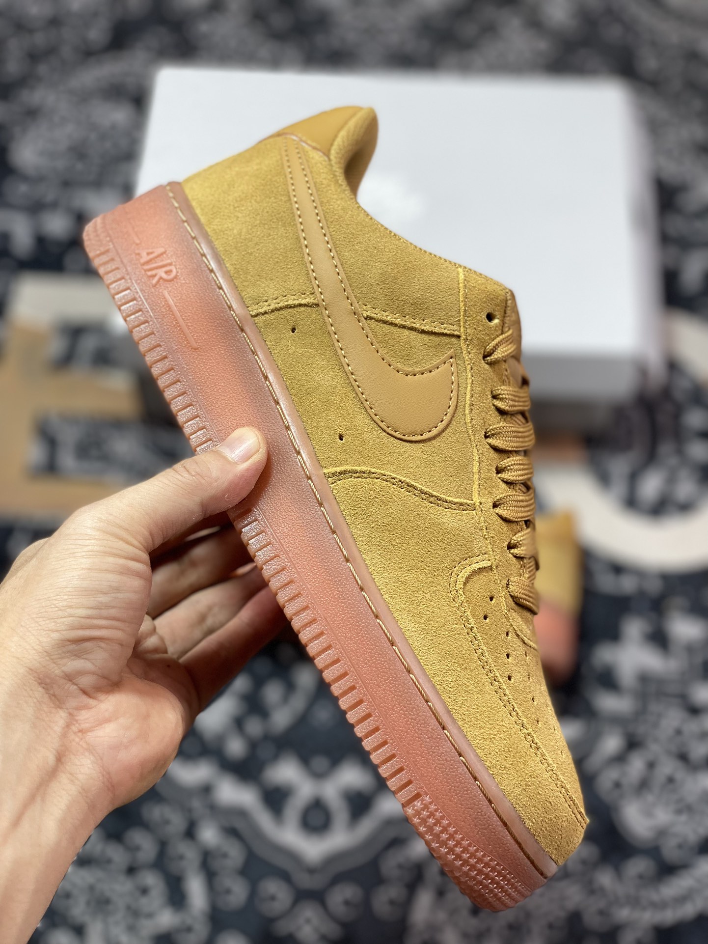 200 Nike Air Force 1’07 Low GS"Wheat Gum"空军一号板鞋“翻毛麦黄焦糖底”BQ5485-700