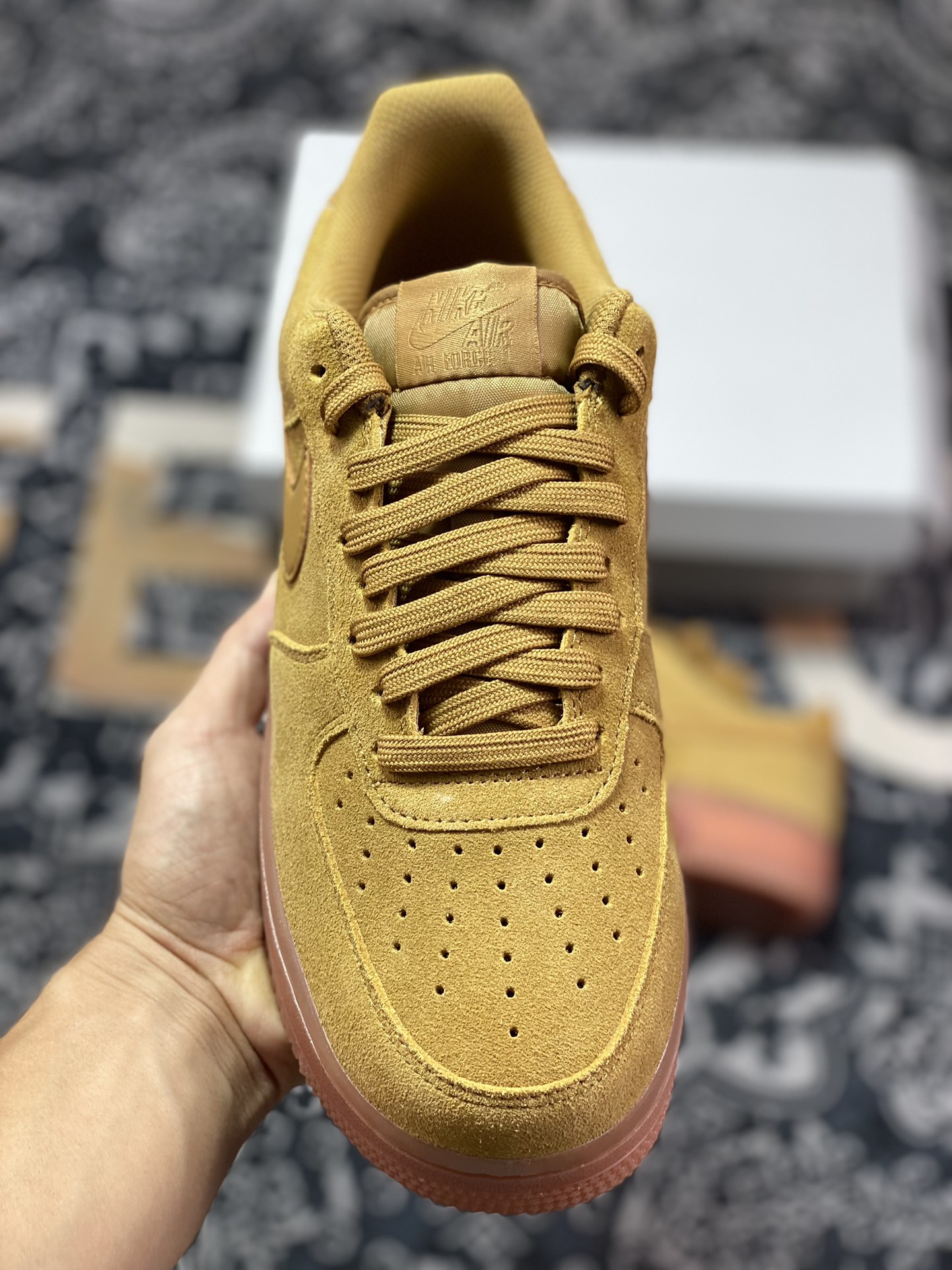 200 Nike Air Force 1’07 Low GS"Wheat Gum"空军一号板鞋“翻毛麦黄焦糖底”BQ5485-700