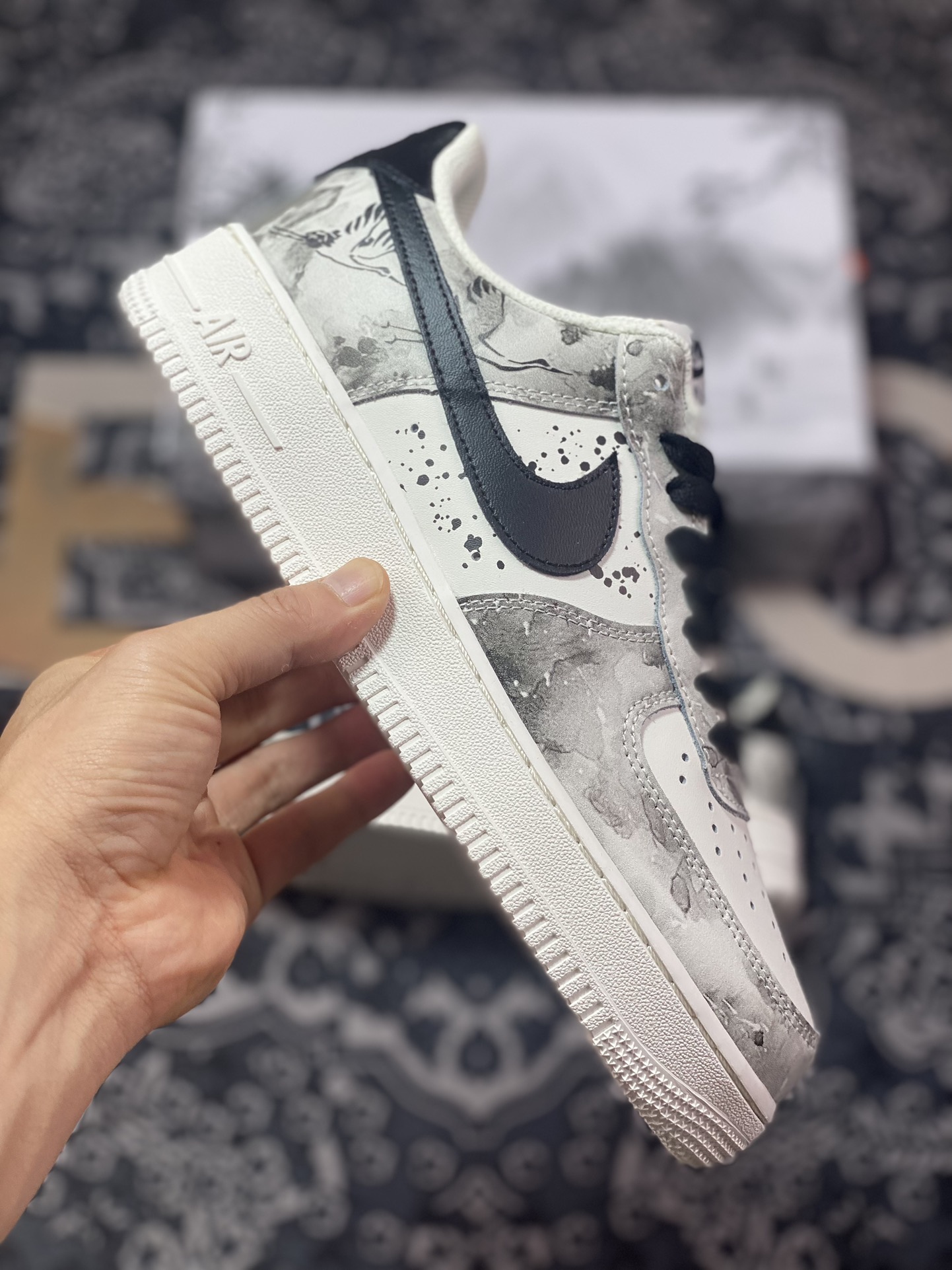 NK Air Force 1 Low '07 Landscape Ink Painting Color Air Force One Low-top Casual Sneakers BL1522-089