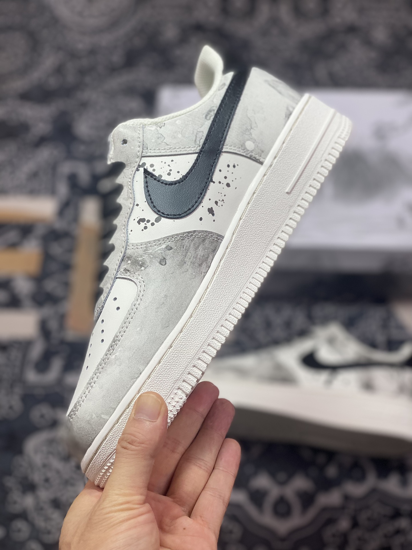 NK Air Force 1 Low '07 Landscape Ink Painting Color Air Force One Low-top Casual Sneakers BL1522-089