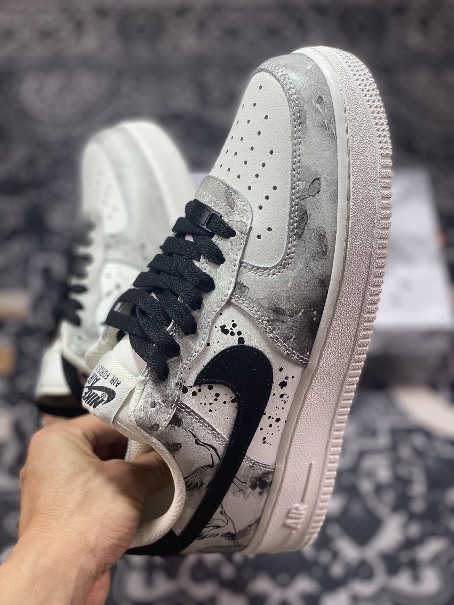 NK Air Force 1 Low '07 Landscape Ink Painting Color Air Force One Low-top Casual Sneakers BL1522-089