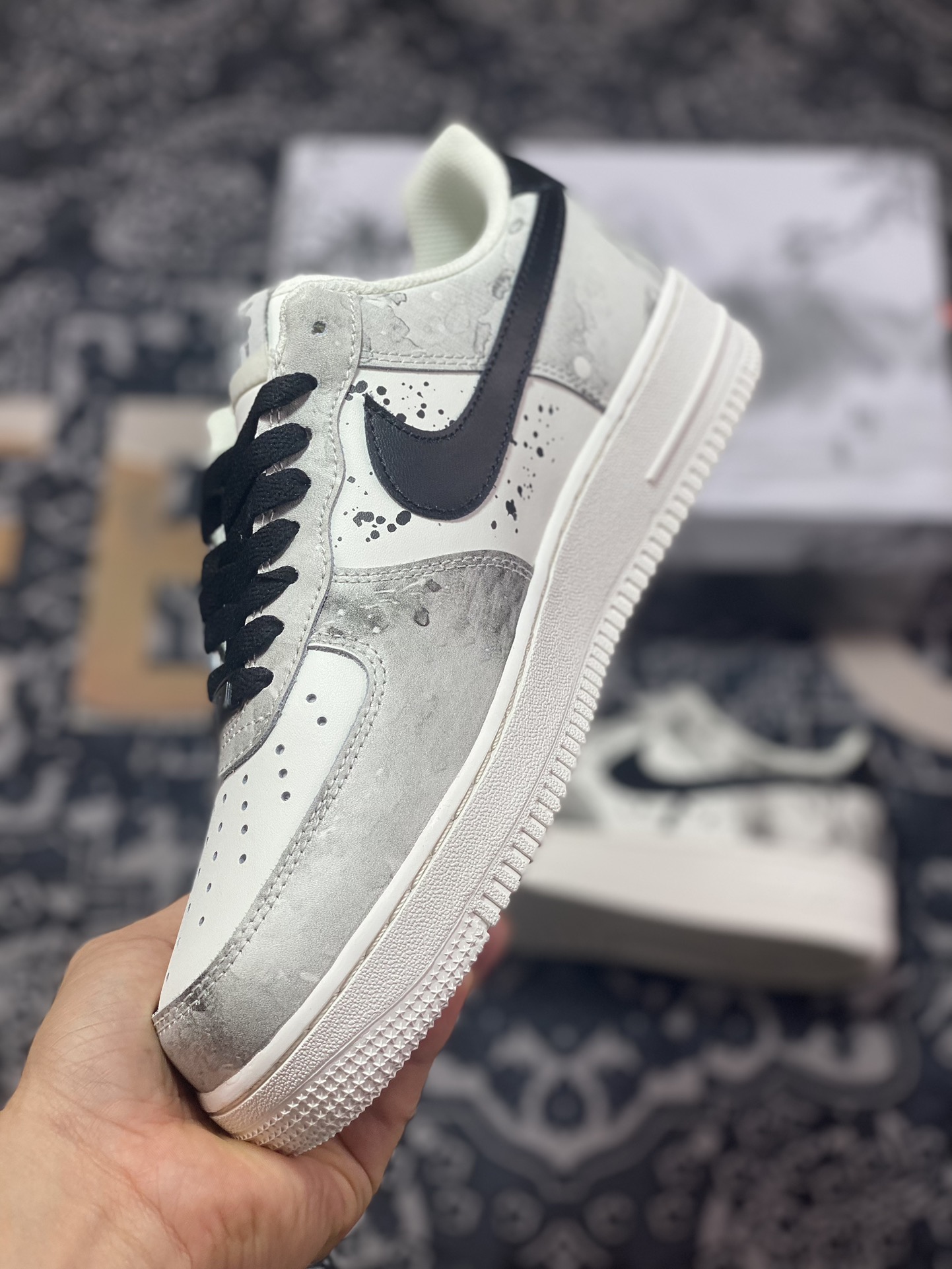 NK Air Force 1 Low '07 Landscape Ink Painting Color Air Force One Low-top Casual Sneakers BL1522-089