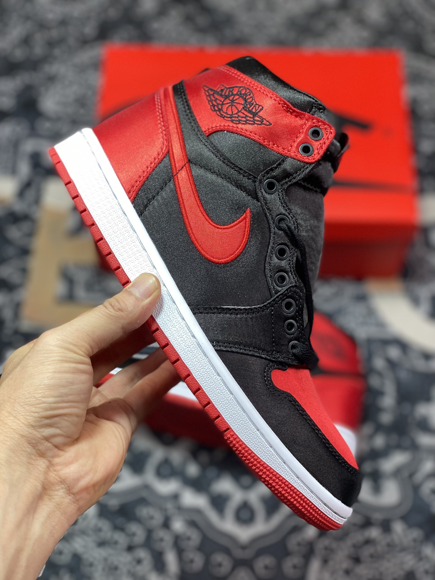 260 Air Jordan 1 High OG "Satin Bred" AJ1 乔1丝绸禁穿 FD4810-061