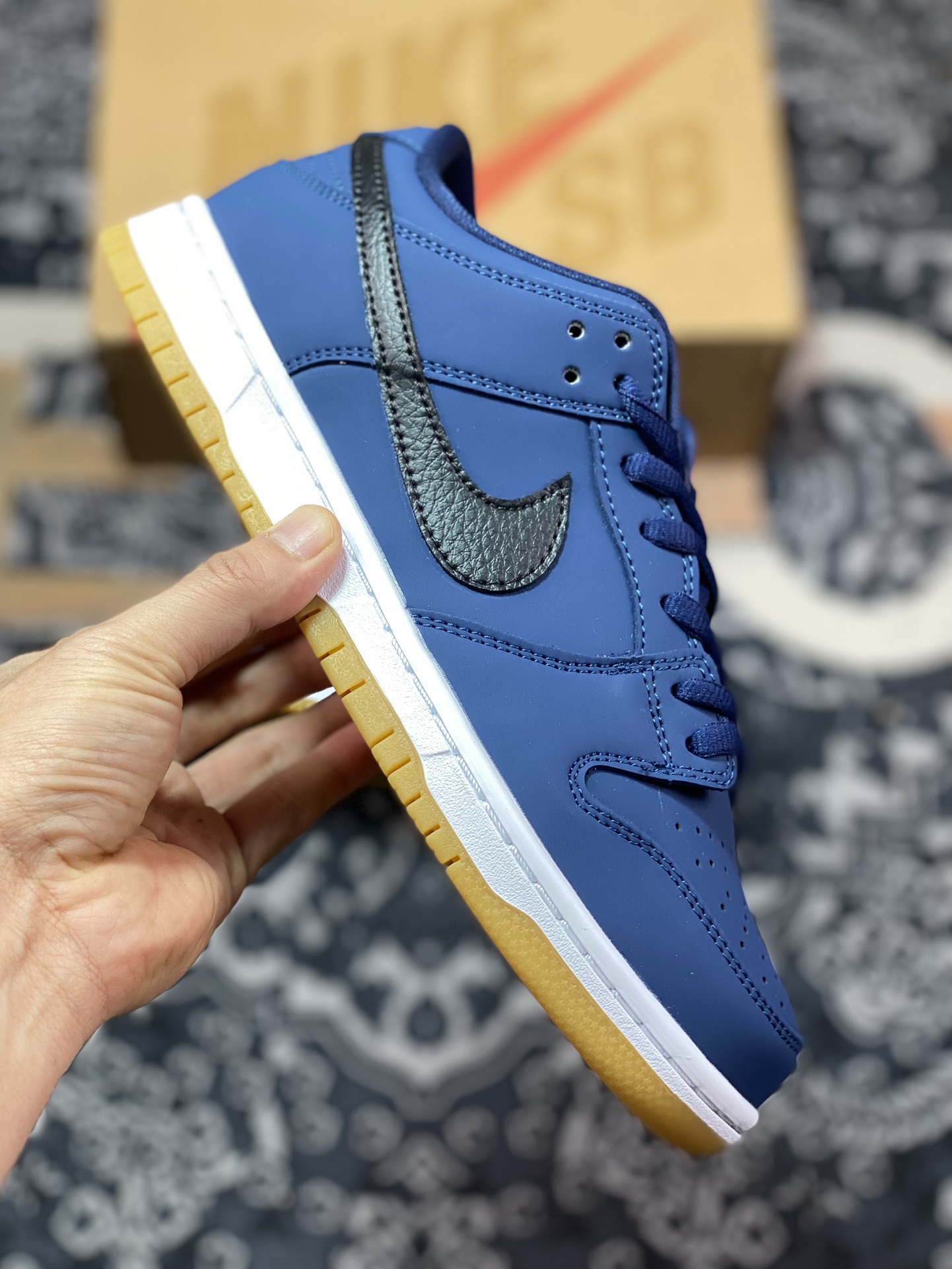 Nike Dunk SB Low Pro Iso ”Navy Gum” Navy Blue Raw Rubber Low-top Casual Sports Shoes CW7463-401