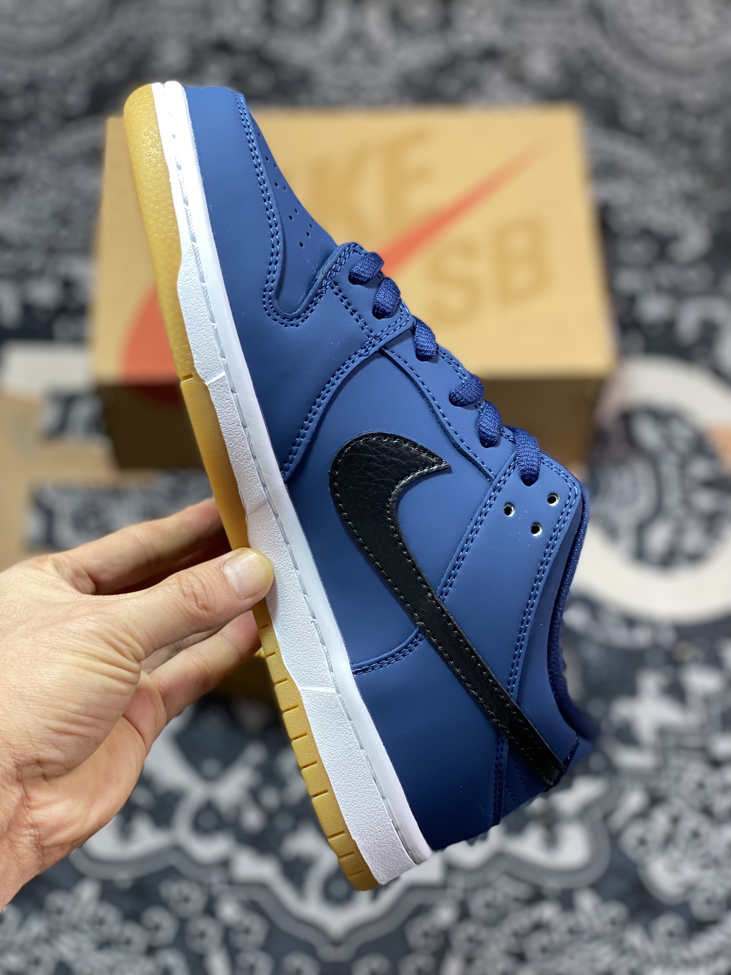 Nike Dunk SB Low Pro Iso ”Navy Gum” Navy Blue Raw Rubber Low-top Casual Sports Shoes CW7463-401