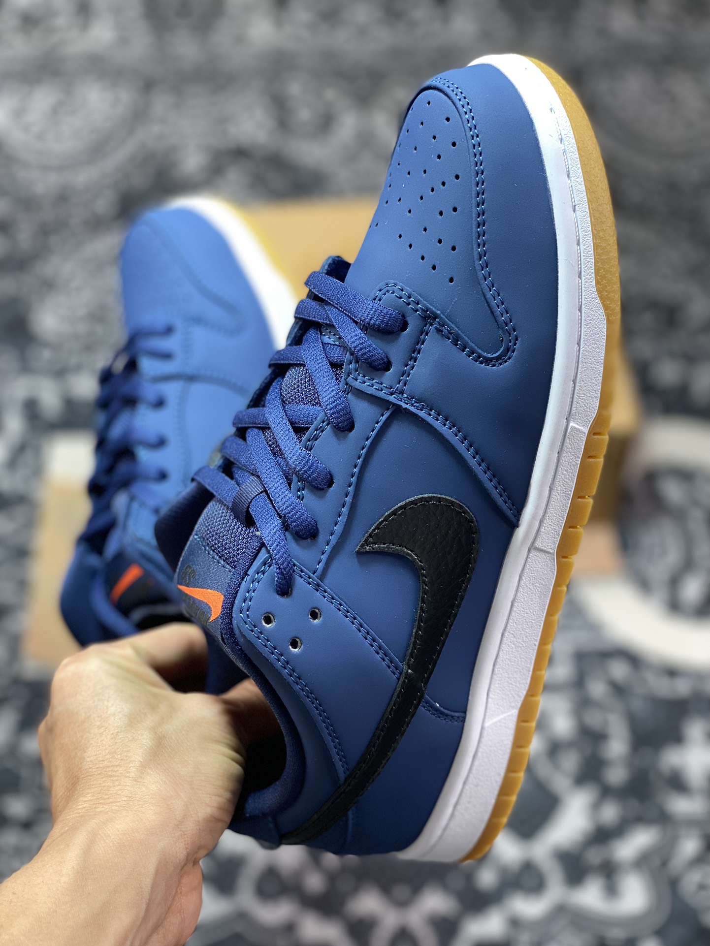 Nike Dunk SB Low Pro Iso ”Navy Gum” Navy Blue Raw Rubber Low-top Casual Sports Shoes CW7463-401