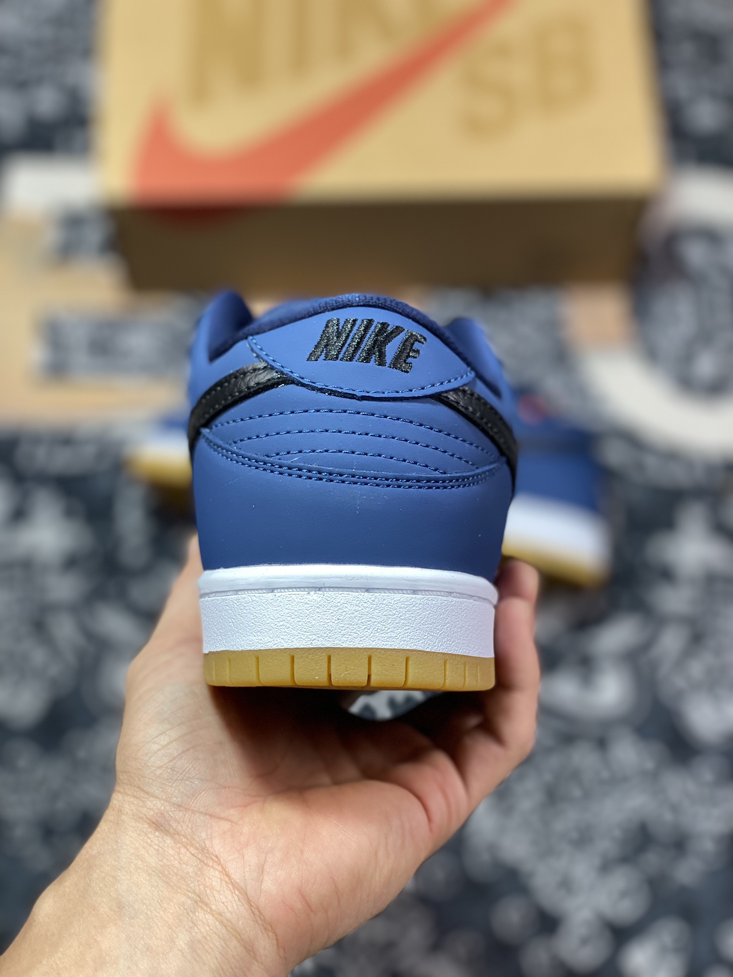 Nike Dunk SB Low Pro Iso ”Navy Gum” Navy Blue Raw Rubber Low-top Casual Sports Shoes CW7463-401