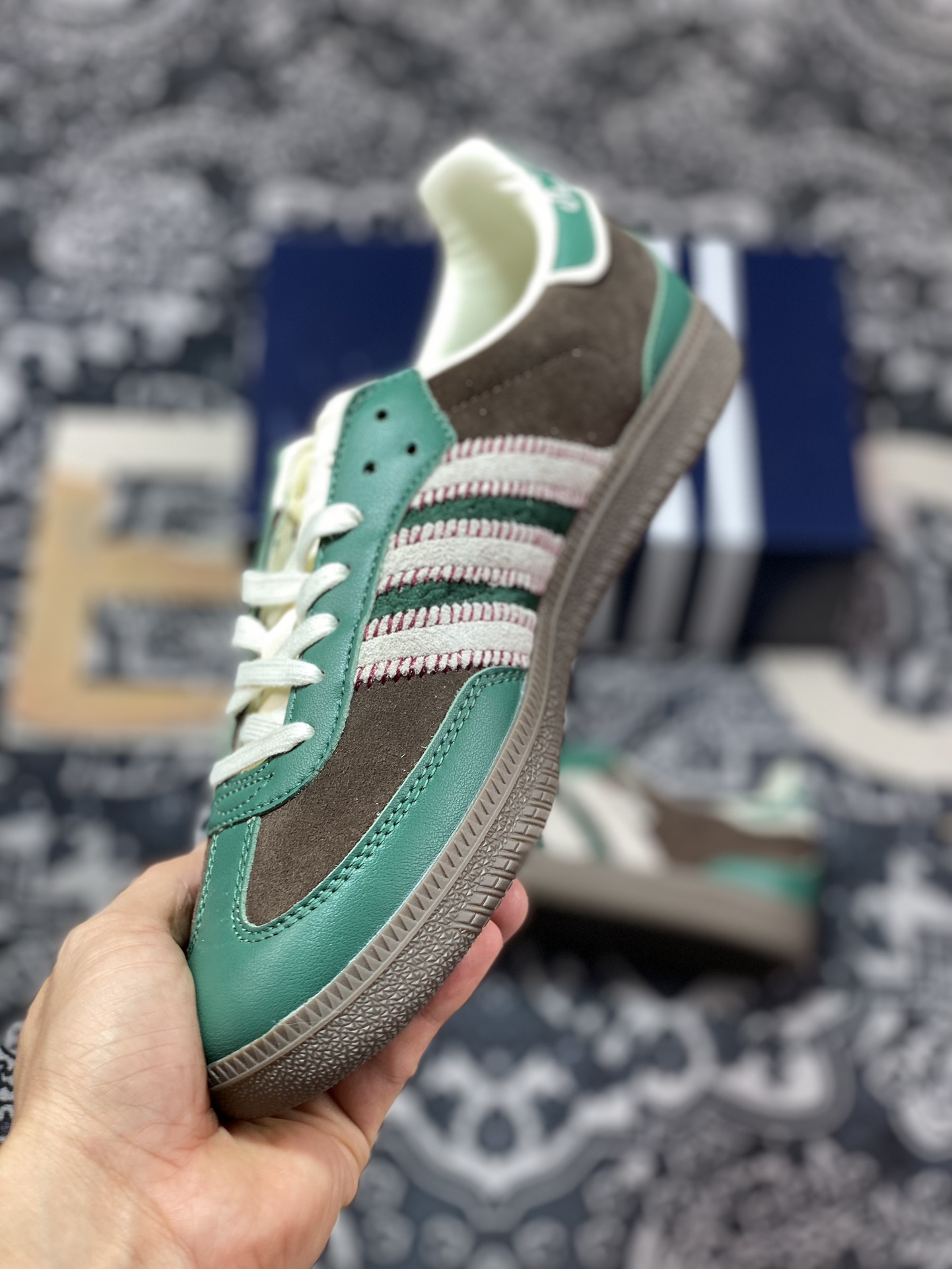 150 notitle x Adidas   Originals Samba OG 绿棕 联名桑巴训练鞋 ID6022