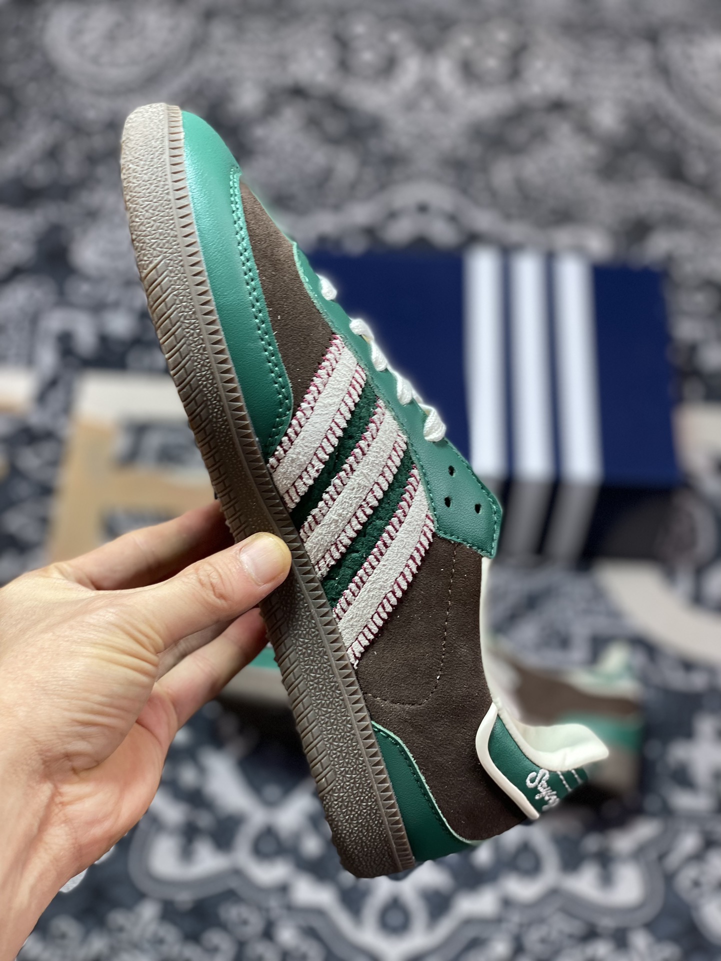 150 notitle x Adidas   Originals Samba OG 绿棕 联名桑巴训练鞋 ID6022