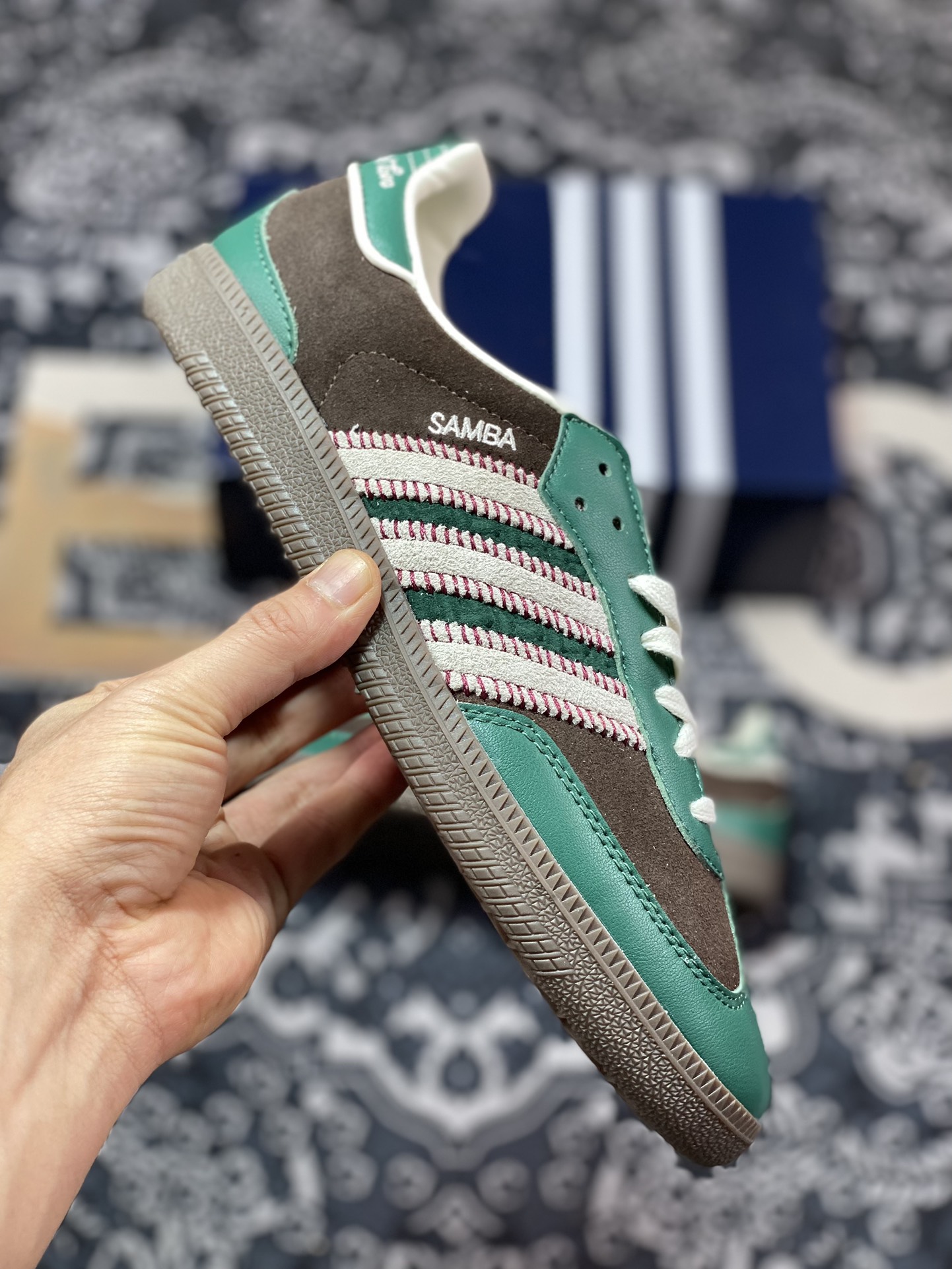 150 notitle x Adidas   Originals Samba OG 绿棕 联名桑巴训练鞋 ID6022