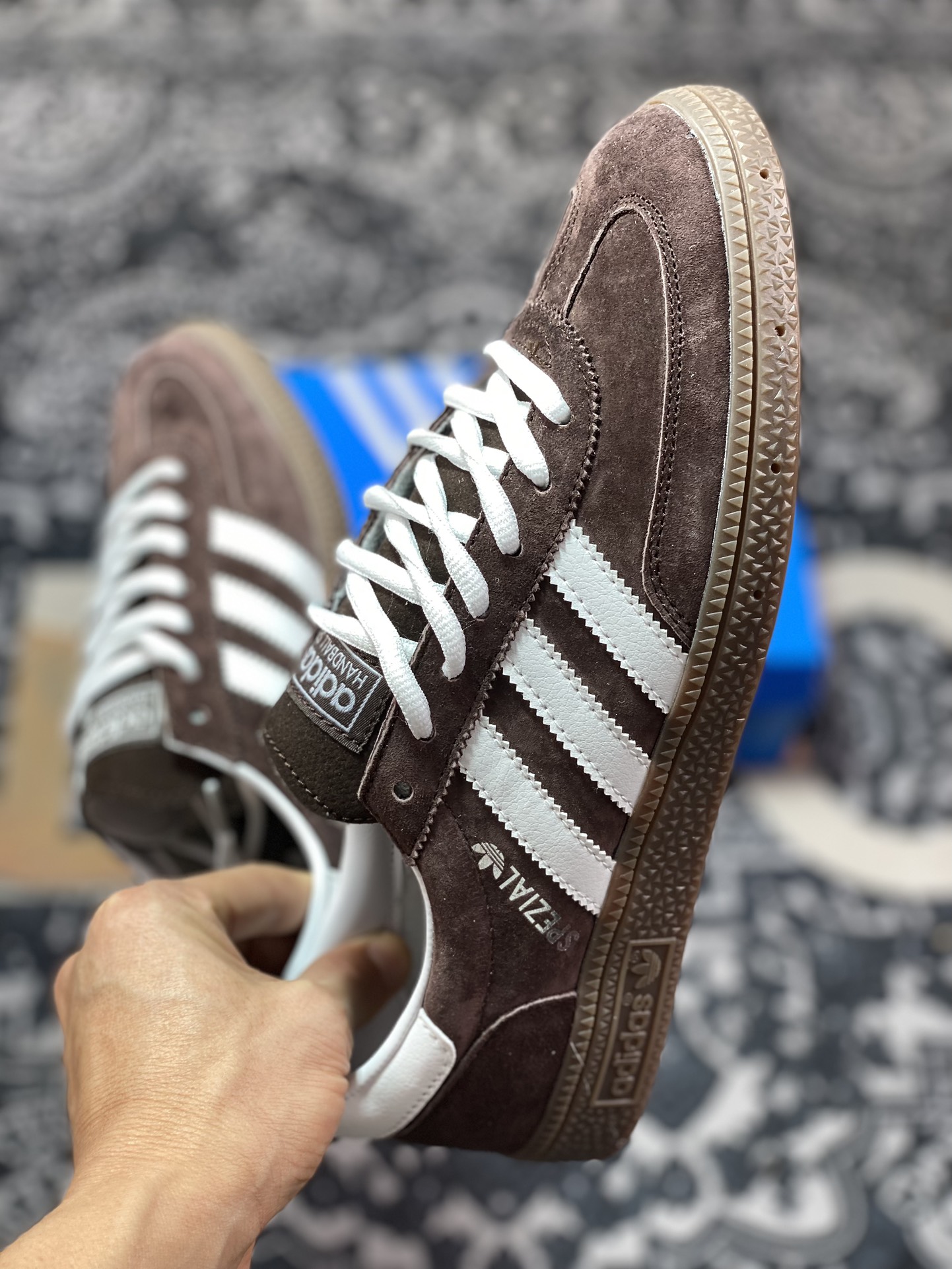 150 Adidas   Originals Handball Spzl 棕红 IF8914