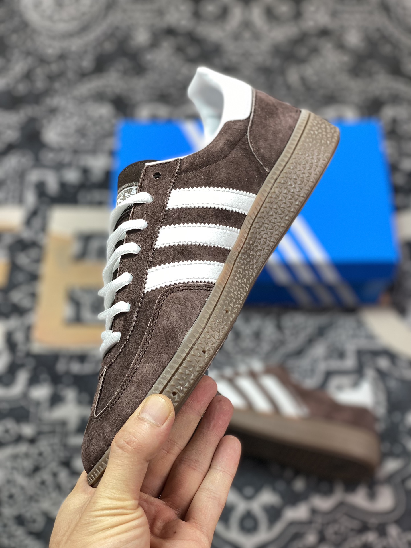 150 Adidas   Originals Handball Spzl 棕红 IF8914