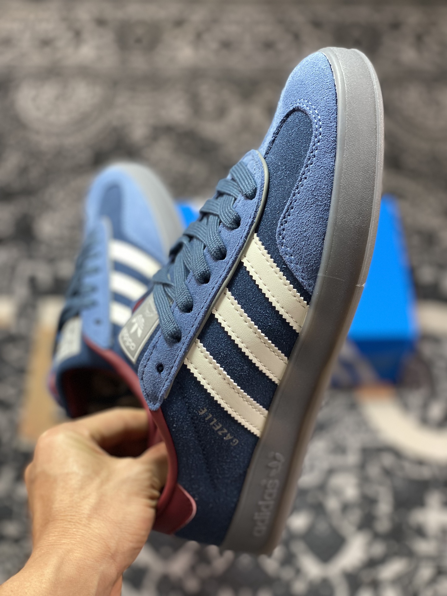 150 Adidas   Originals Gazelle Indoor 藏青蓝 三叶草复古休闲运动板鞋 ID1008