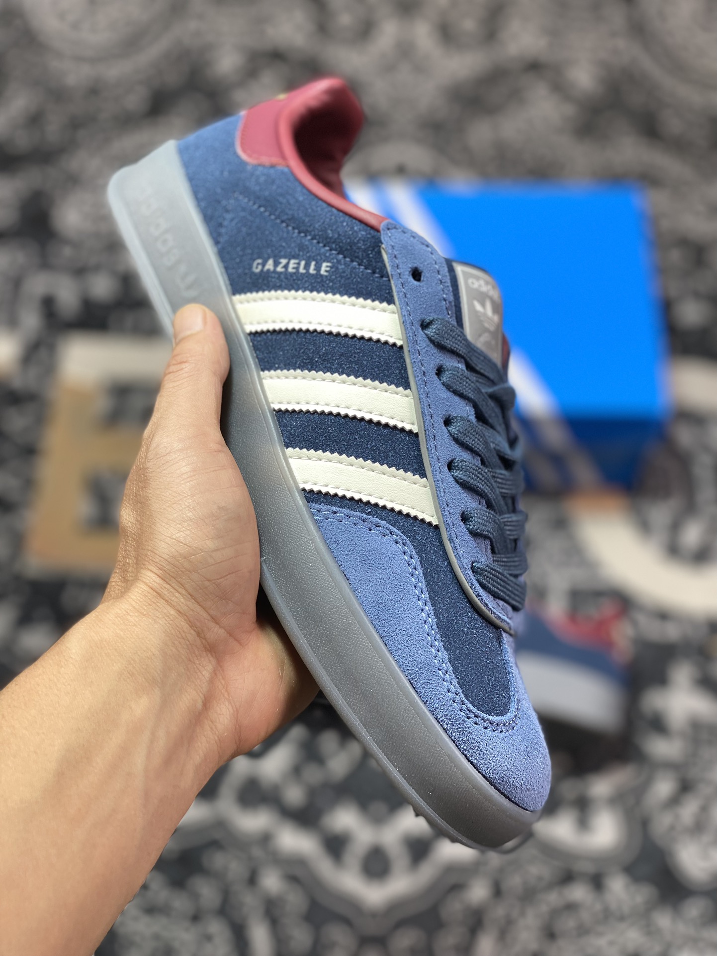 150 Adidas   Originals Gazelle Indoor 藏青蓝 三叶草复古休闲运动板鞋 ID1008