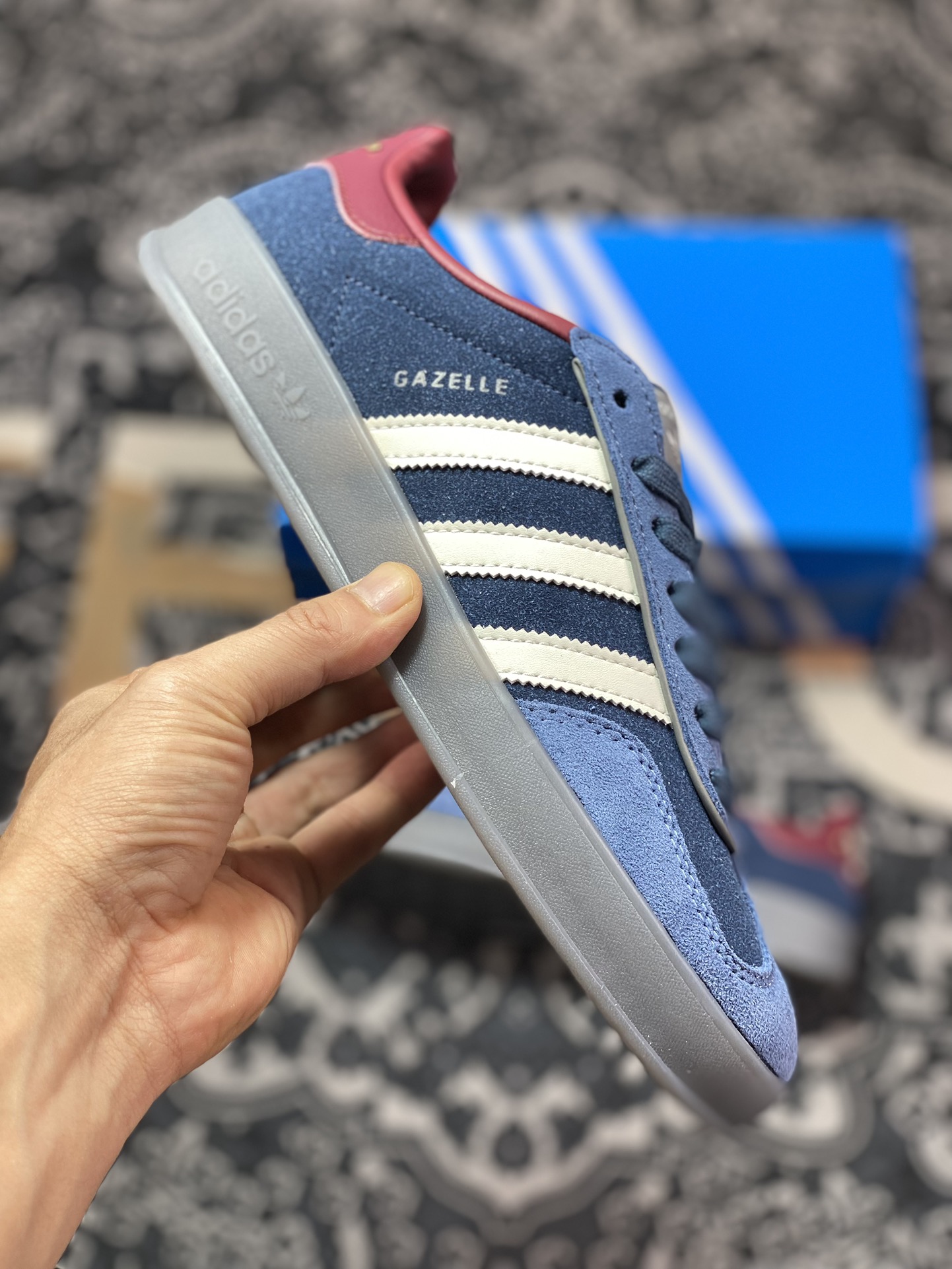 150 Adidas   Originals Gazelle Indoor 藏青蓝 三叶草复古休闲运动板鞋 ID1008