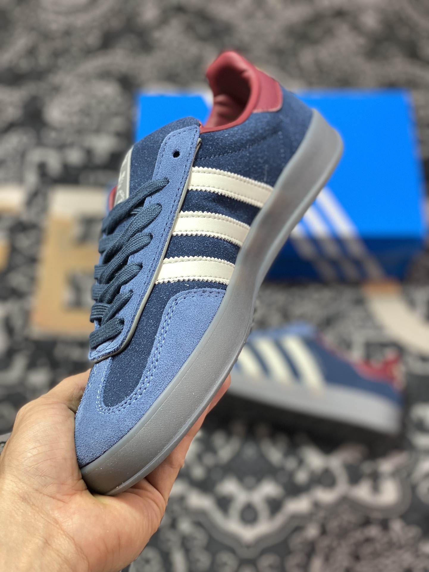 150 Adidas   Originals Gazelle Indoor 藏青蓝 三叶草复古休闲运动板鞋 ID1008