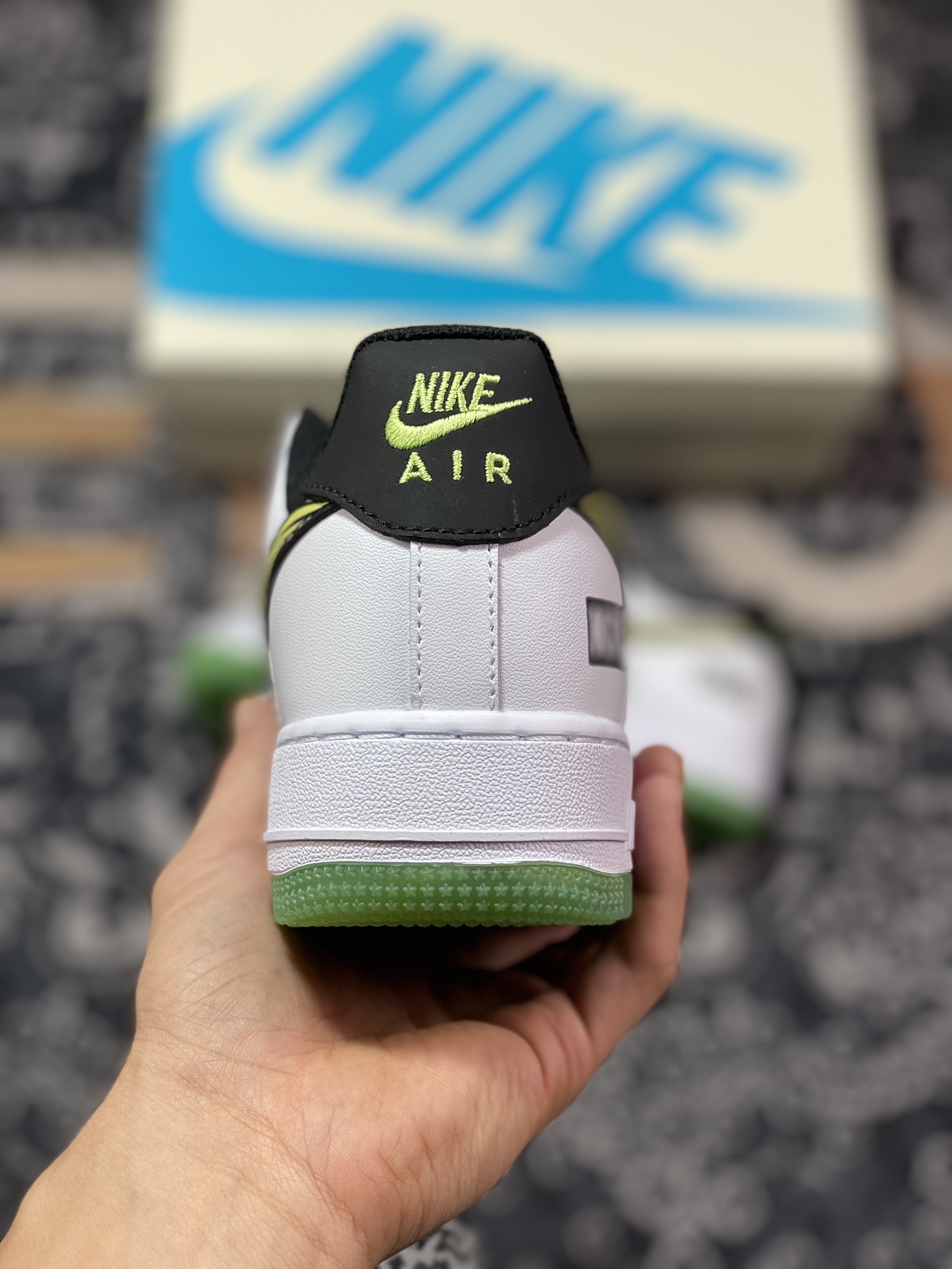 200 Nike Air Force 1 '07 Low"White/Green/Yellow"空军一号低帮板鞋“皮革白淡绿黑黄斑马纹”BS9055-827