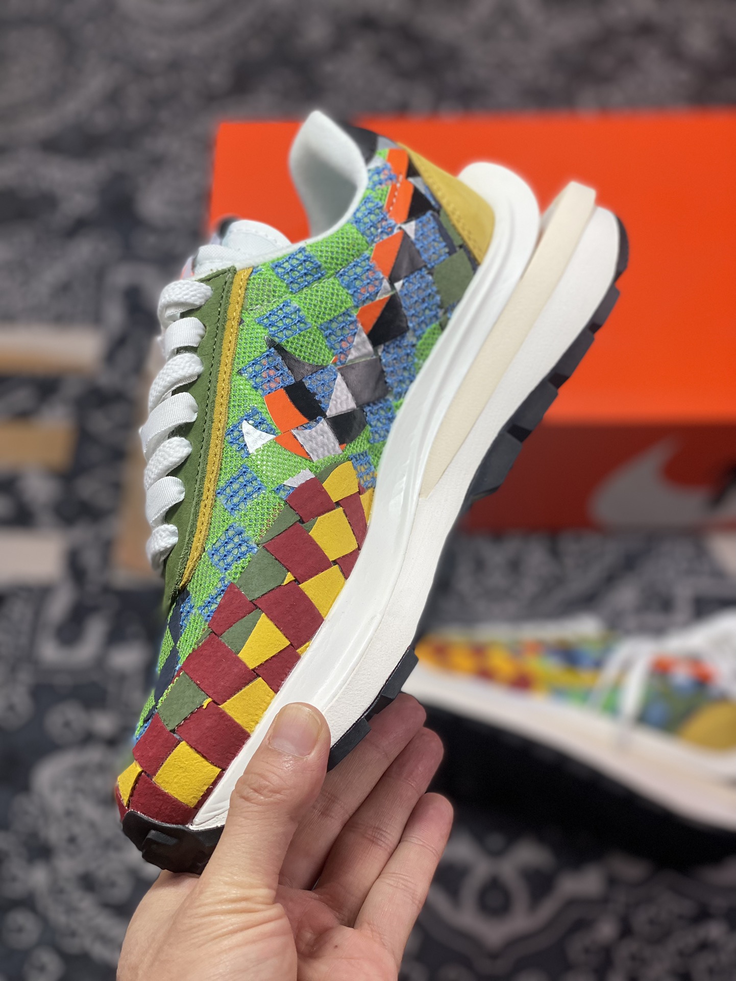 240  Sacai x Nike woven "Green Gusto" 4.0 绿彩 华夫联名款 DR5209-300