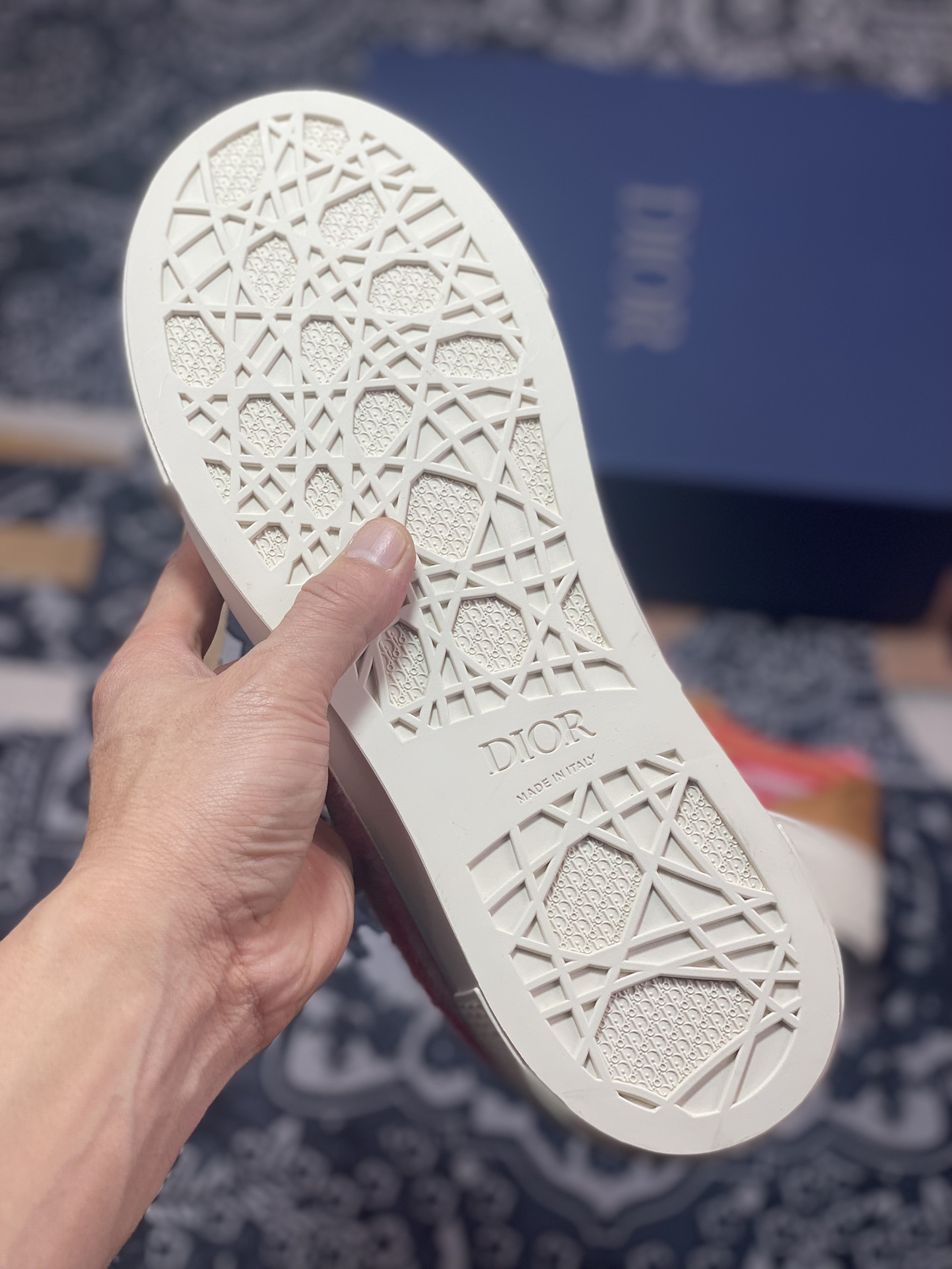 优选 Dior x Denim Tears 23ss 联名合作款B33系列 米白色色马海毛宽鞋带饰面黄铜孔眼白色