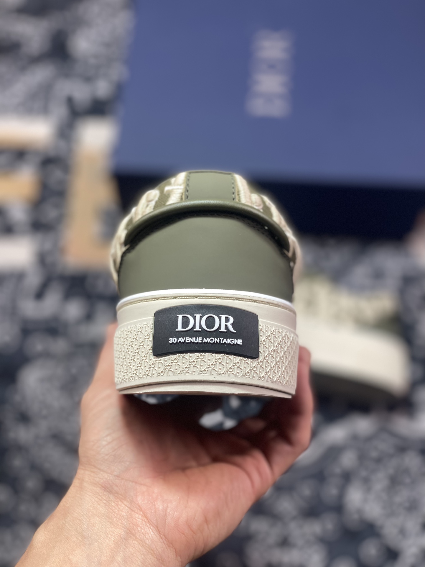 优选 Dior x Denim Tears 23ss 联名合作款B33系列 圆头休闲板鞋 白色马海毛宽鞋带和哑光同色调饰面黄铜孔眼白色