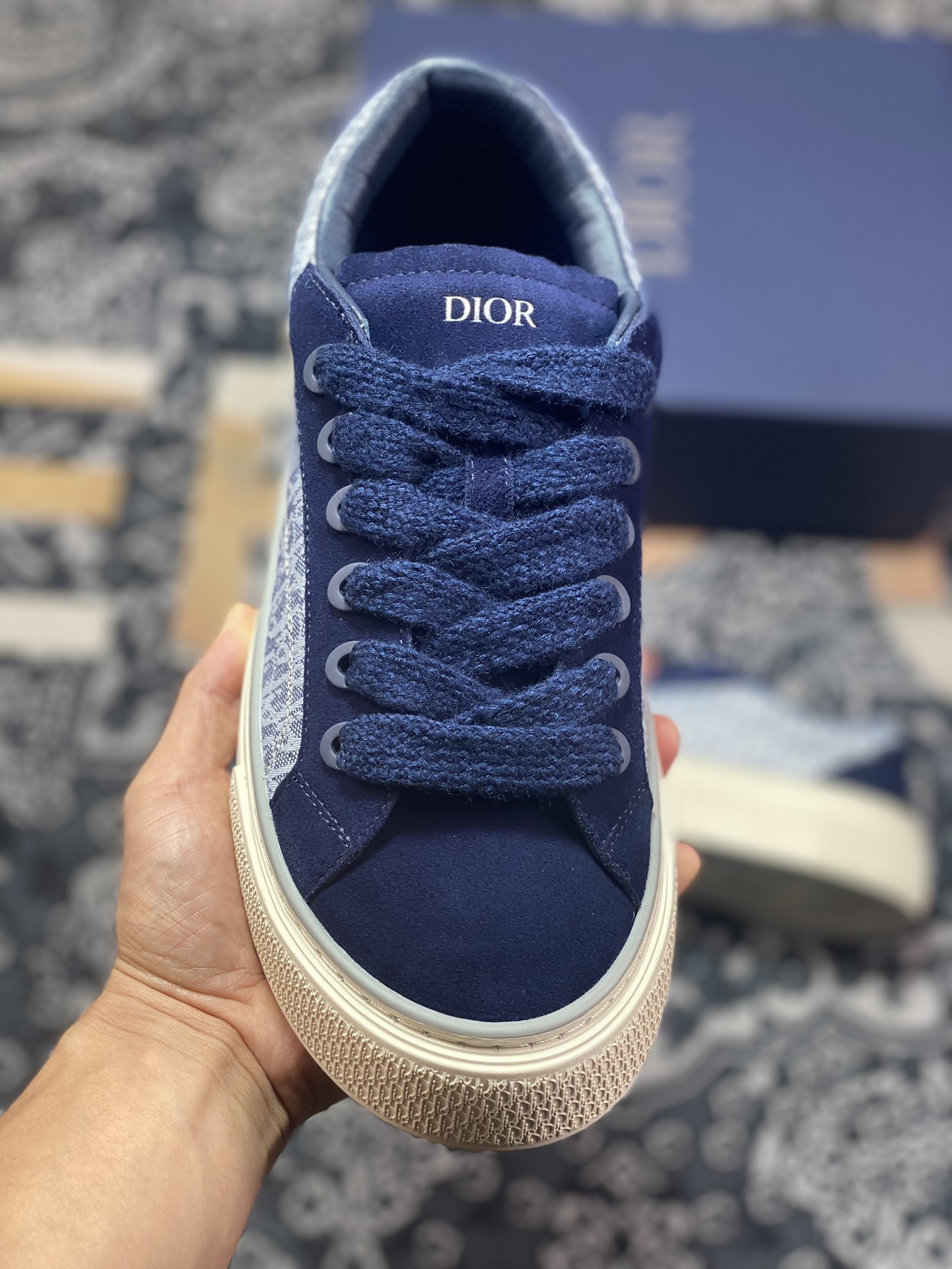 450 Dior x Denim Tears 23ss 联名合作款B33系列 圆头休闲板鞋