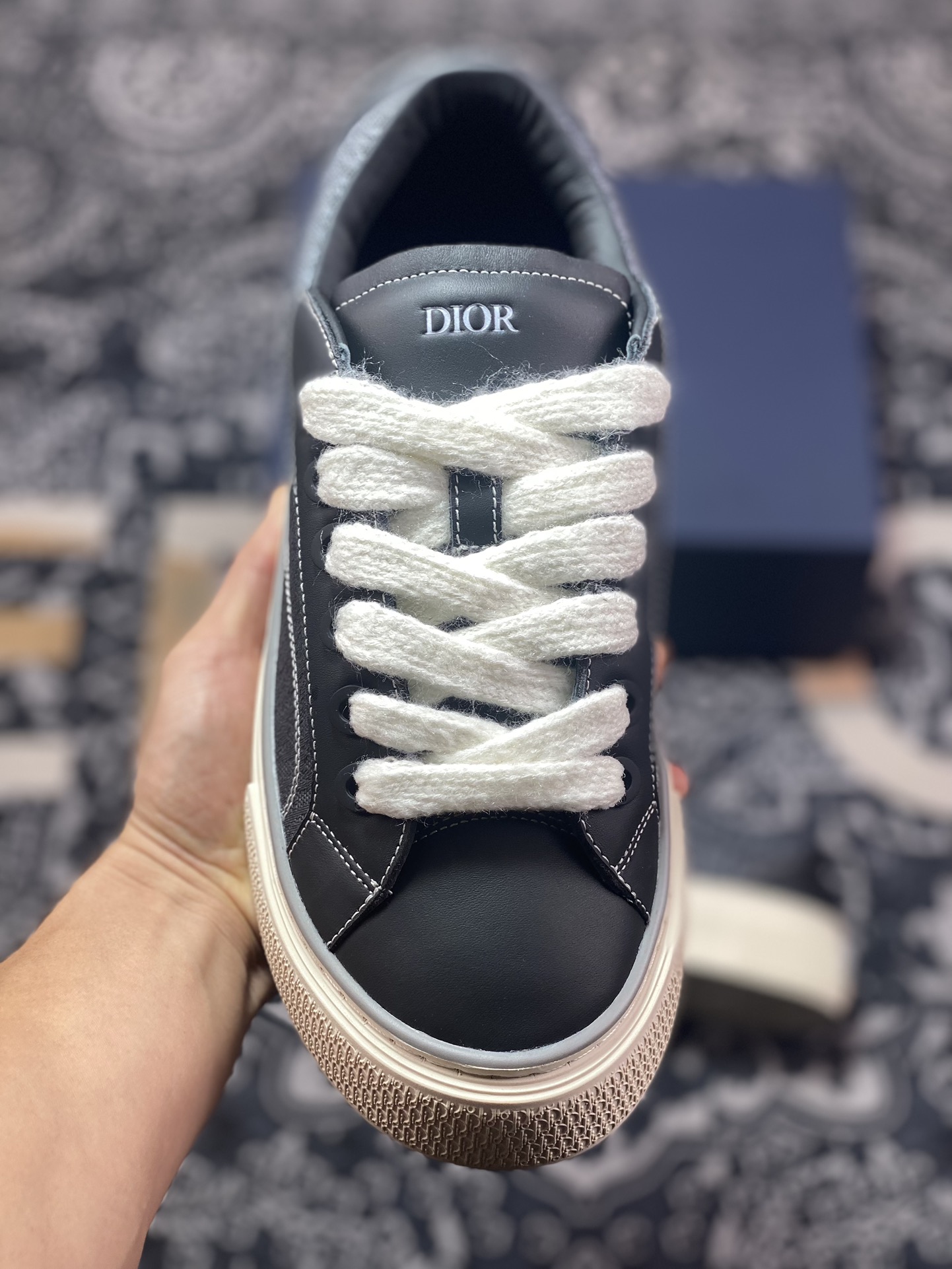 450 原装级别Dior x Denim Tears 23ss 联名合作款B33系列 圆头休闲板鞋