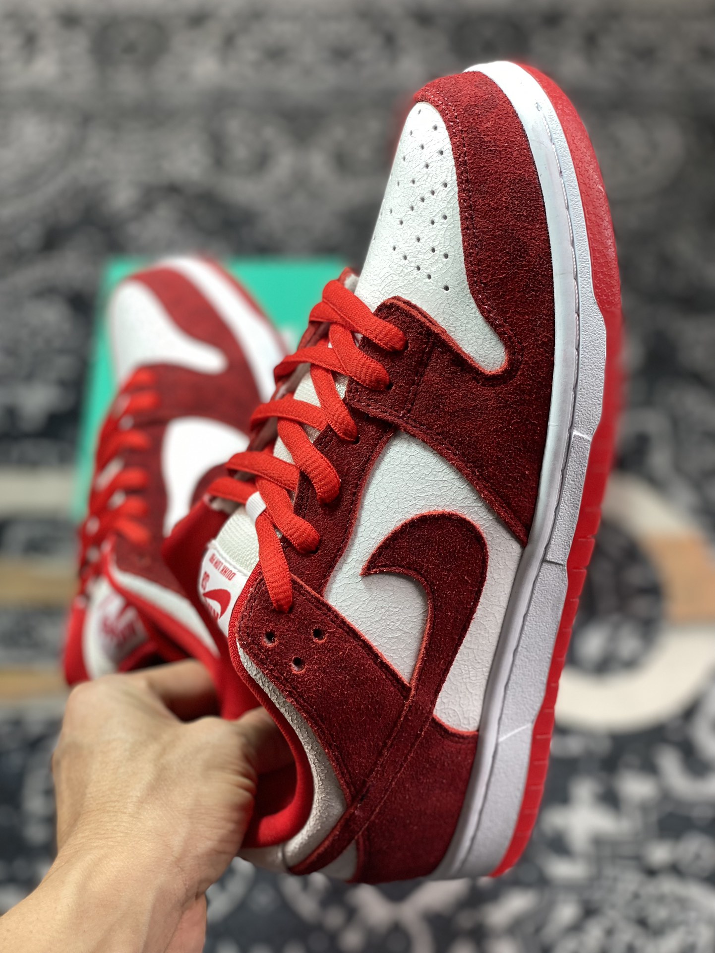 220  NK Dunk SB Low valentine's day 2014版情人节 白红 低帮休闲运动板鞋  313170-662