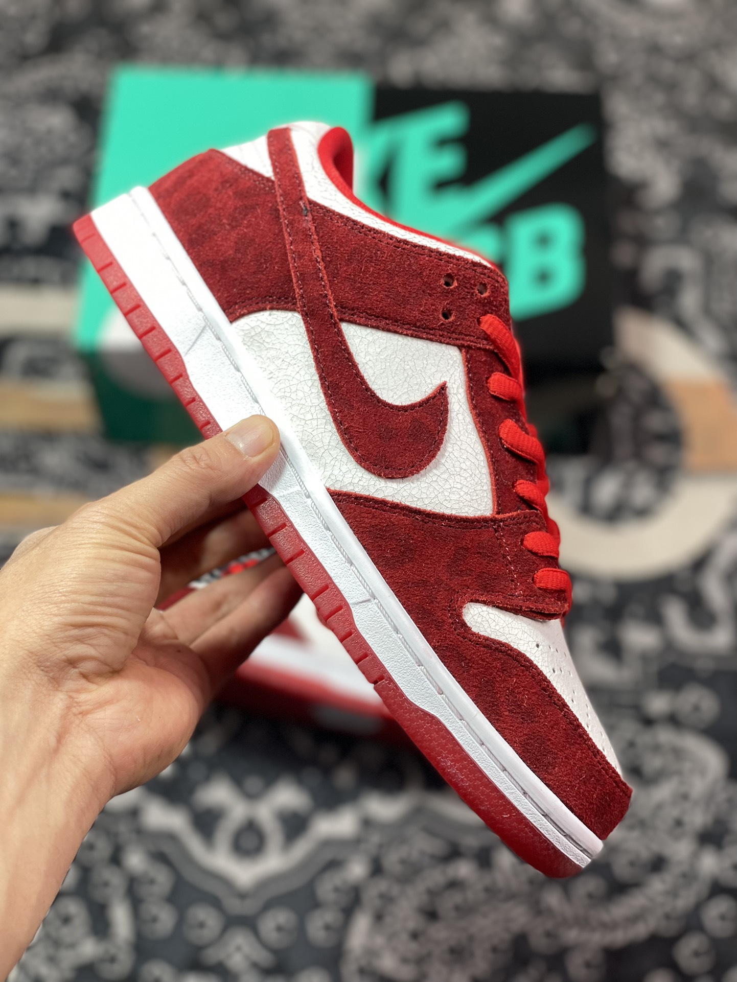 220  NK Dunk SB Low valentine's day 2014版情人节 白红 低帮休闲运动板鞋  313170-662