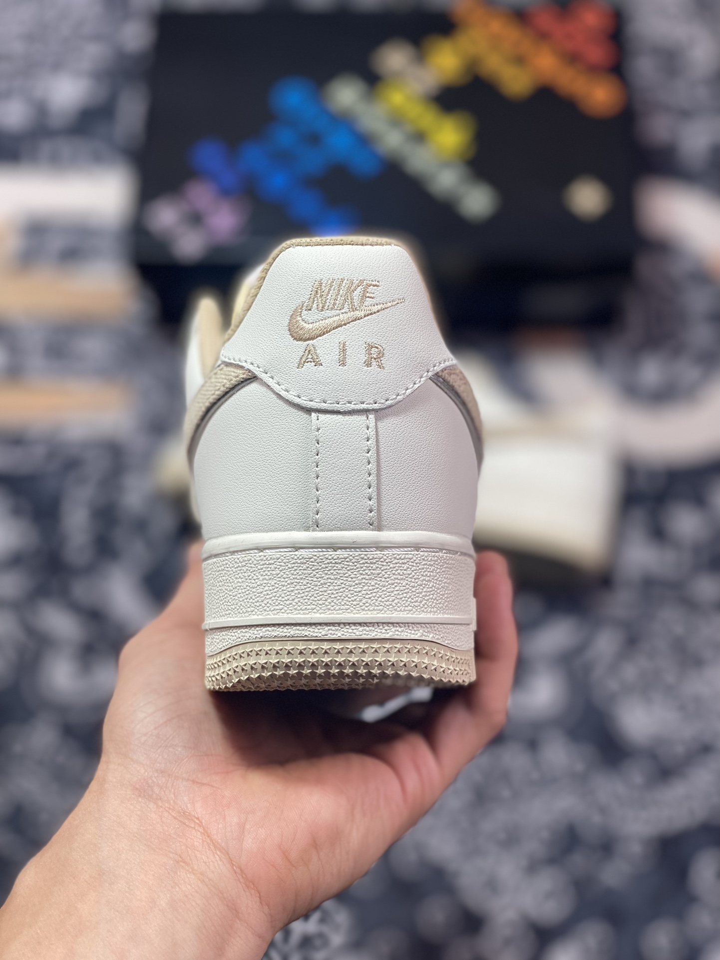 220 Air Force 1 '07 Low LV白卡其印花 LV0506-055