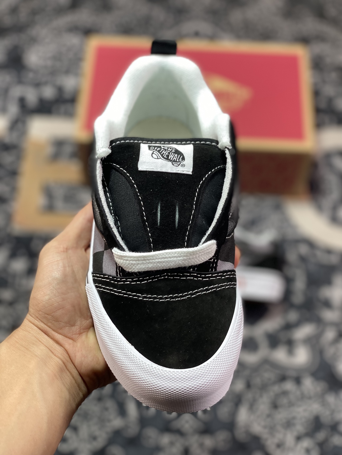 150  Vans Classics Knu Skool 面包鞋 范斯官方 灰黑大棋盘格面包鞋