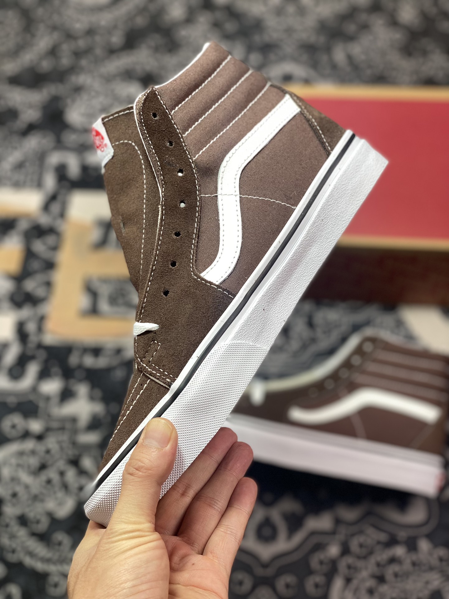 140  Vans Sk8-Hi 美拉德 摩卡棕 范斯官方 日系风休闲帆布鞋  VN0A5KRF8EE