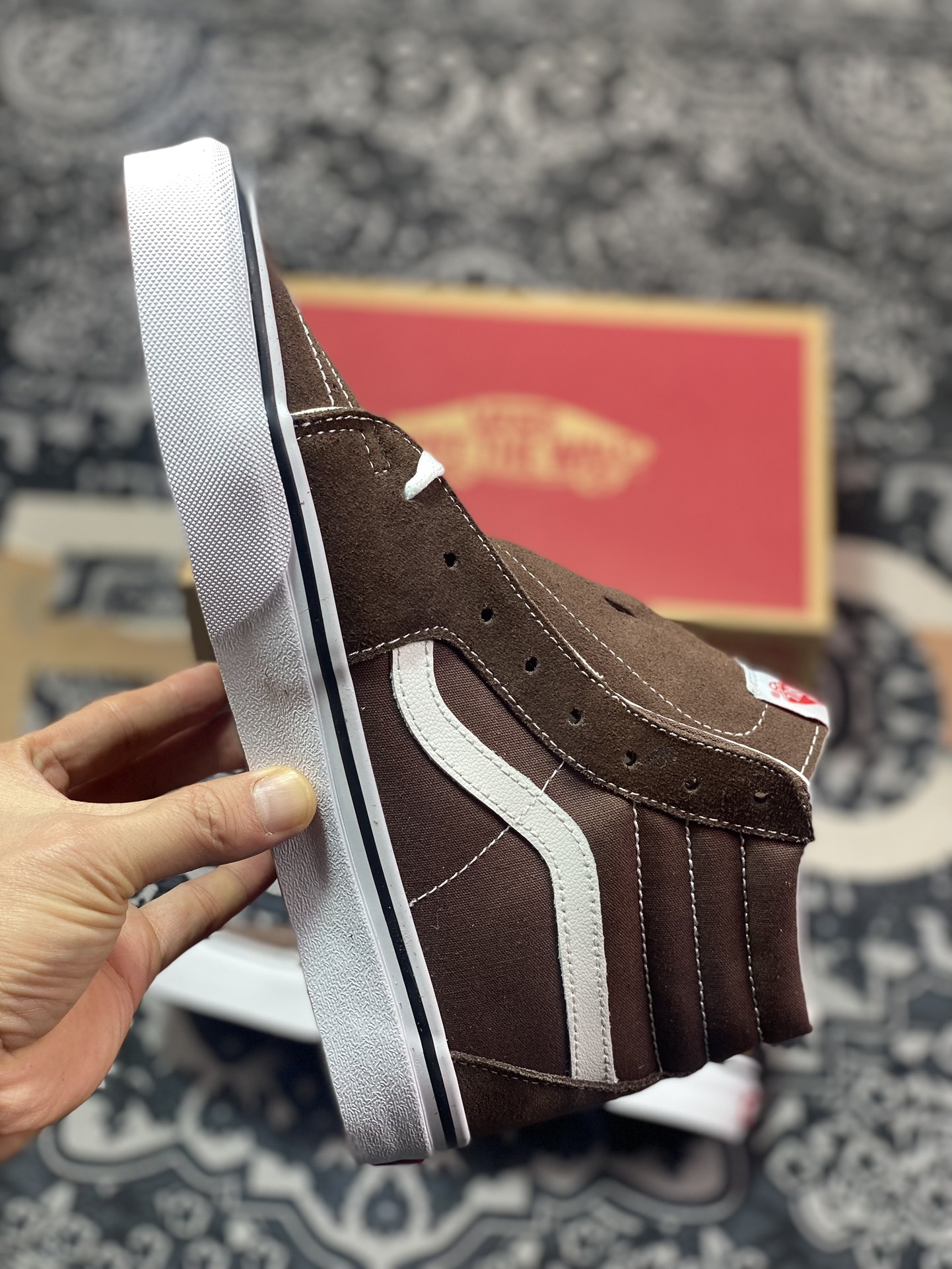 140  Vans Sk8-Hi 美拉德 摩卡棕 范斯官方 日系风休闲帆布鞋  VN0A5KRF8EE