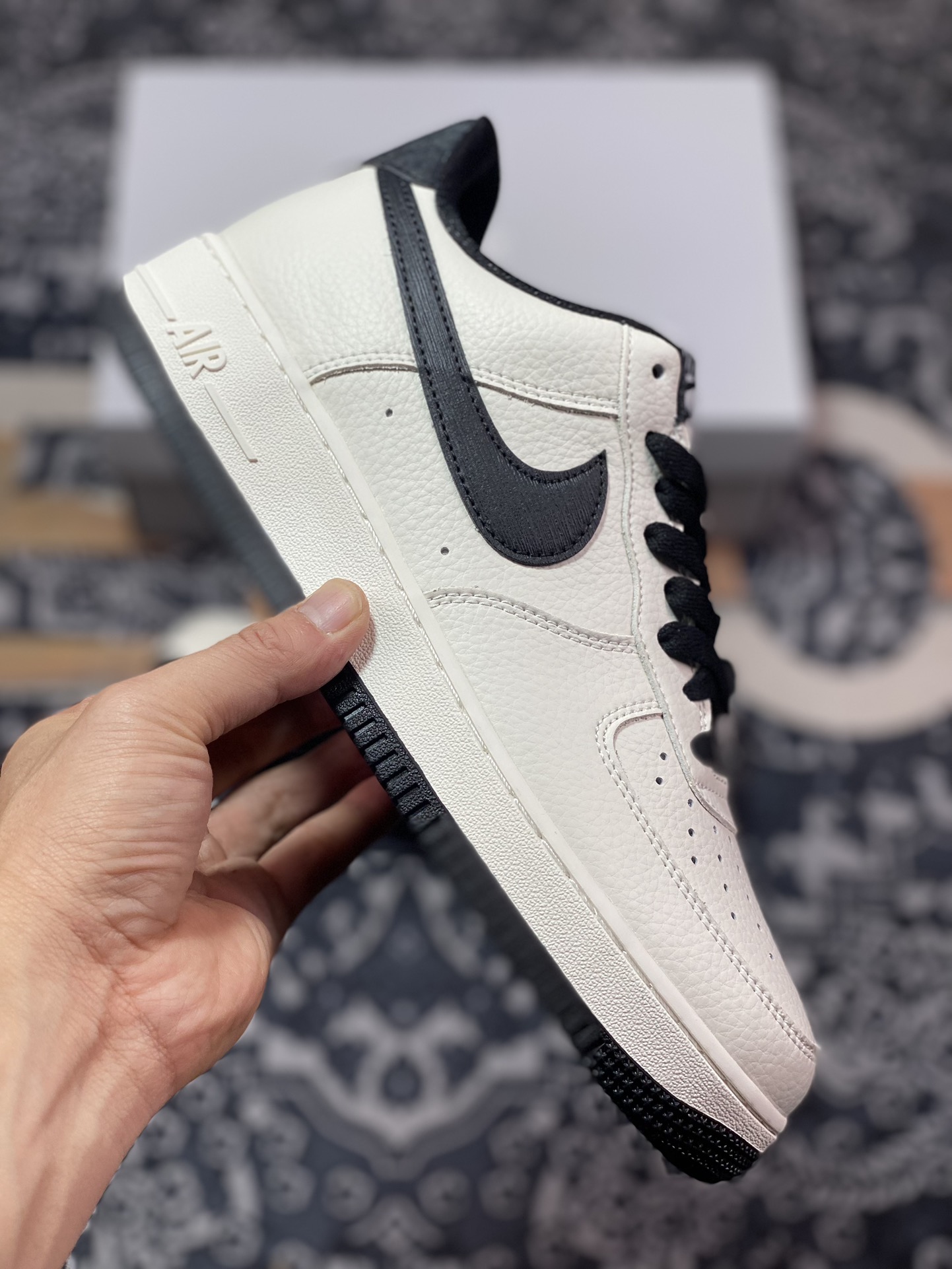 240 Nike Air Force 1 Low 07 白黑 涂鸦笔原楦头原纸板 MK9636-125