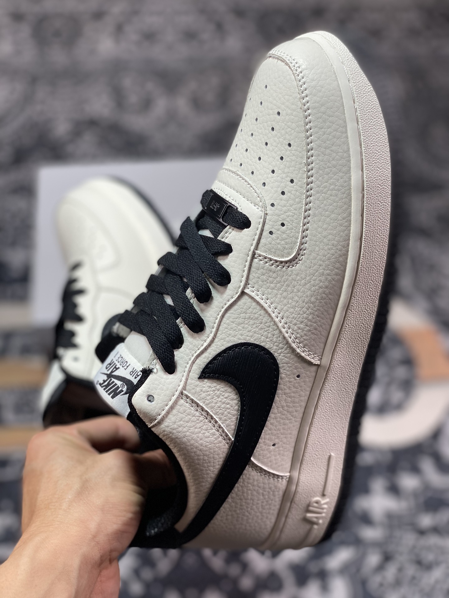 240 Nike Air Force 1 Low 07 白黑 涂鸦笔原楦头原纸板 MK9636-125