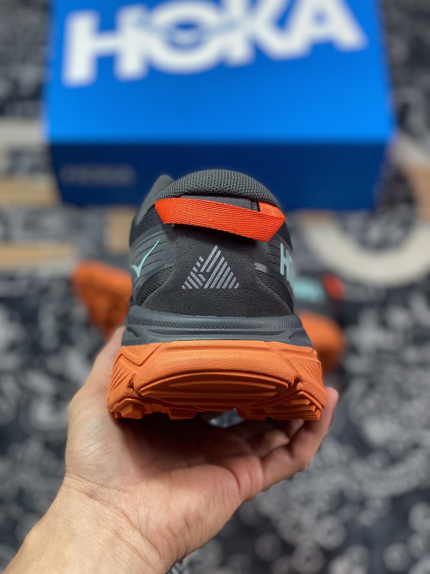 HOKA ONE ONE Stinson 6 ATR, an emerging American running shoe brand, Stinson 6 series low-top cross-country running shoes ¡±Mesh Orange Gray Powder Blue¡± 1110506-CO5N