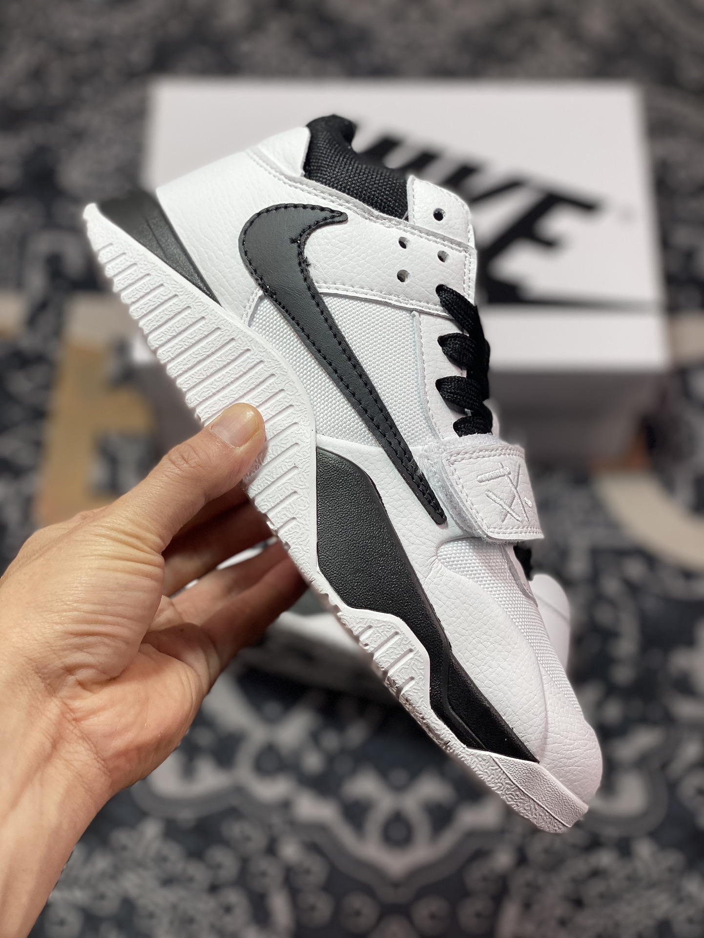 Travis Scott x Nike Jordan Cut The Check ”White Black Panda” cut basketball shoes ”TS joint panda white black hook” FZ8117-151