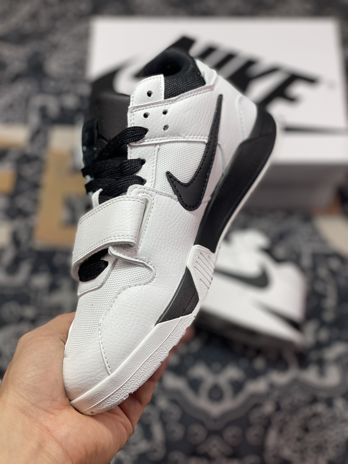 Travis Scott x Nike Jordan Cut The Check ”White Black Panda” cut basketball shoes ”TS joint panda white black hook” FZ8117-151