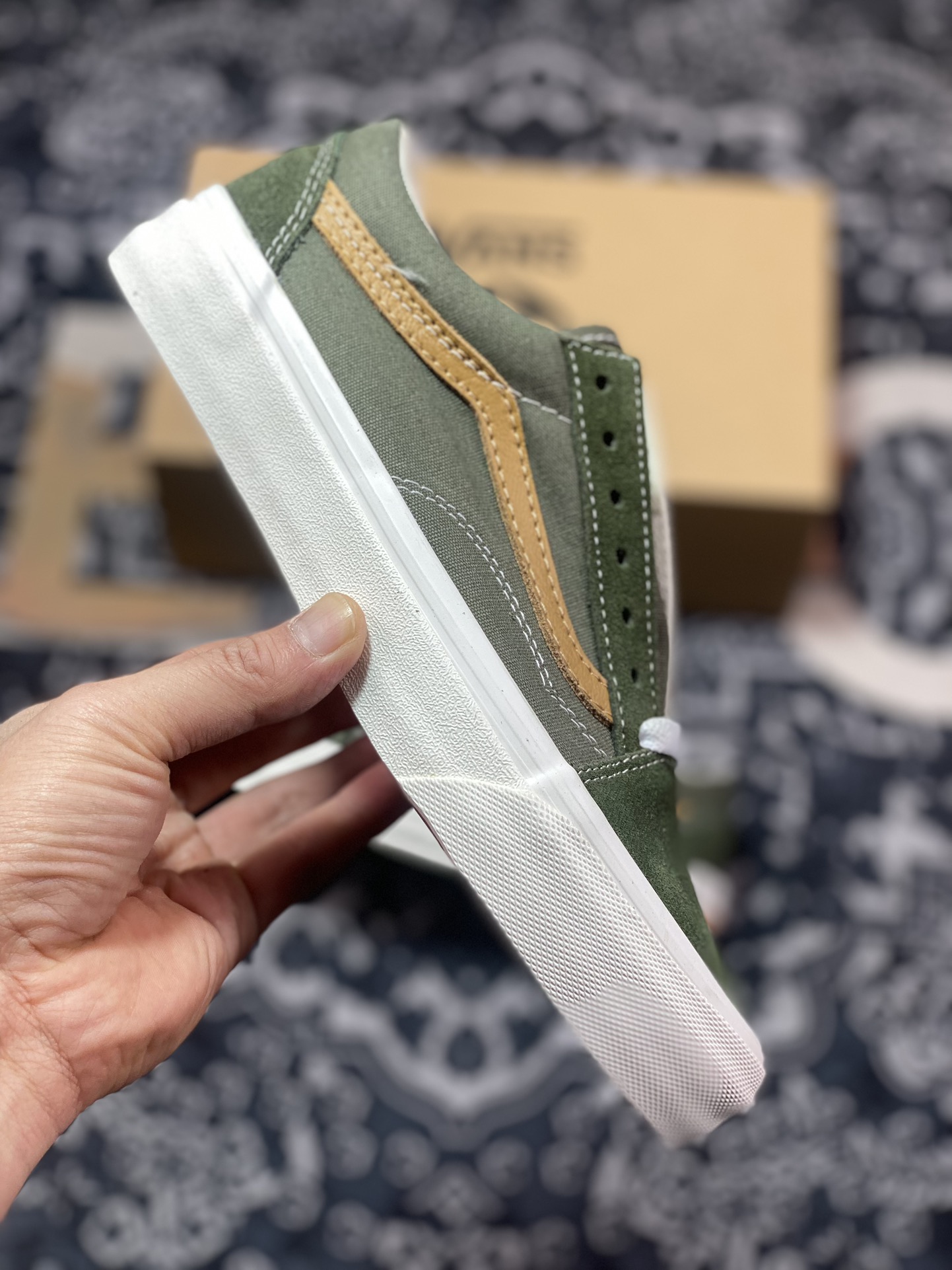 150 Vans Old Skool VR3 棕绿 范斯官方 高端支线 休闲帆布鞋 VN0005UB50K